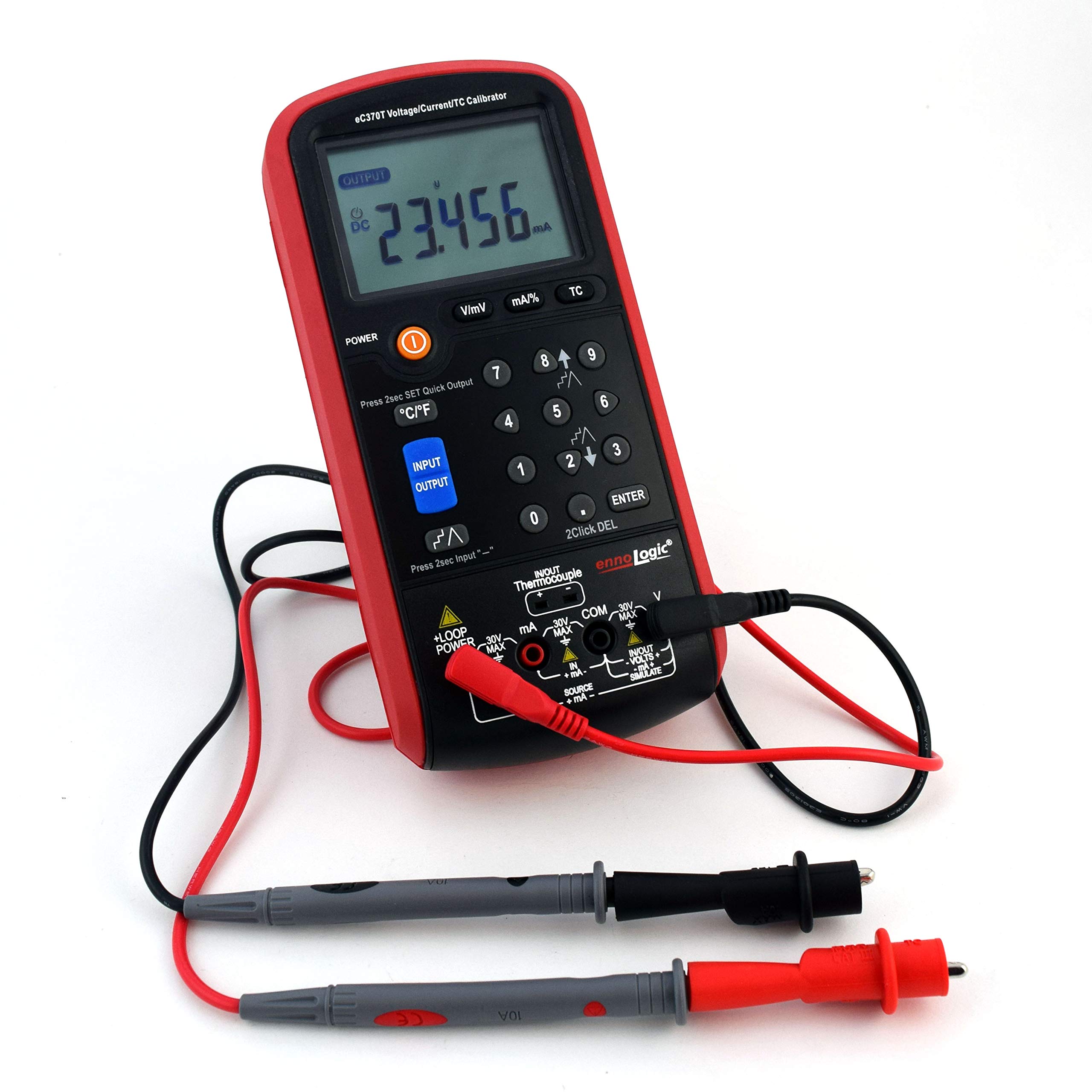 **ennoLogic eC370T Volt mA Thermocouple Loop Process Calibrator – 0-20V & 4-20mA Signal Generator, Meter & Simulator for Transmitters, PLCs, Current Loops – Ideal for Industrial Automation & HVAC Testing**