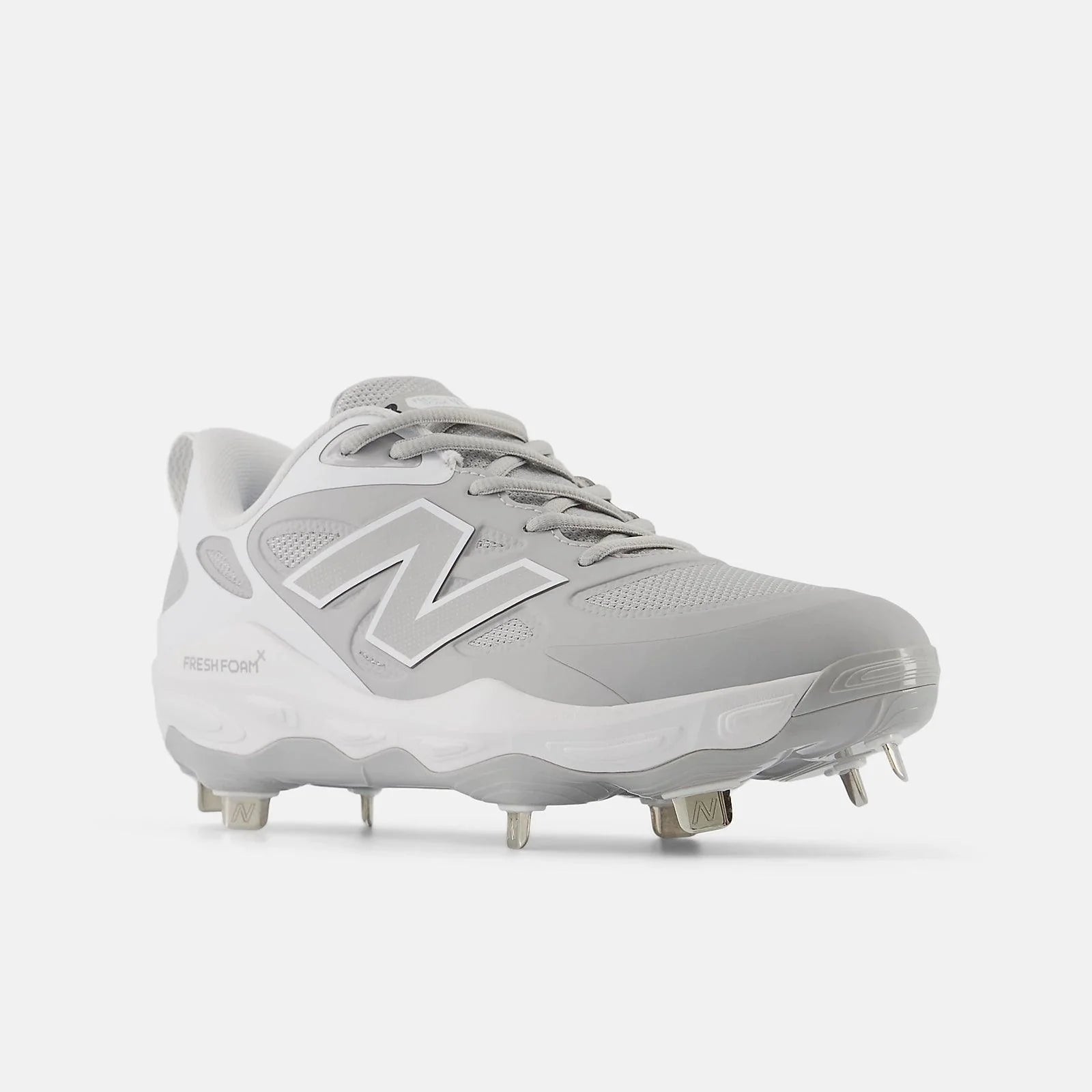 New Balance Women's Fresh Foam X Velo V4 Metal Fastpitch Softball Cleats - Lightweight Grey Cleats for Women | Perfect for Softball Games & Training | Comfortable Athletic Shoes for Field Sports