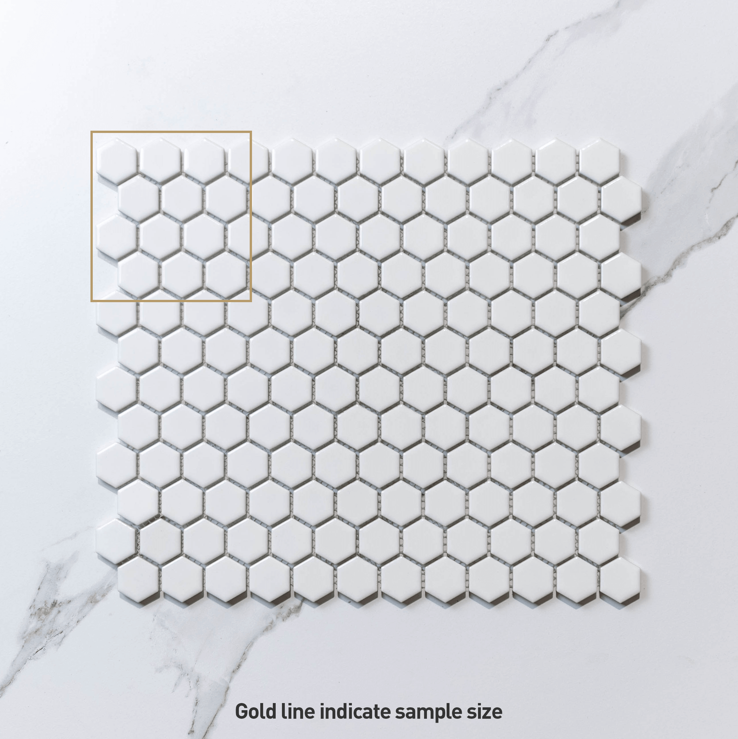 Premium Hive S White 23x26 Glossy Hexagon Mosaic Tile (Per Sheet) - Perfect for Kitchen Backsplash, Bathroom Walls & Modern Interior Design