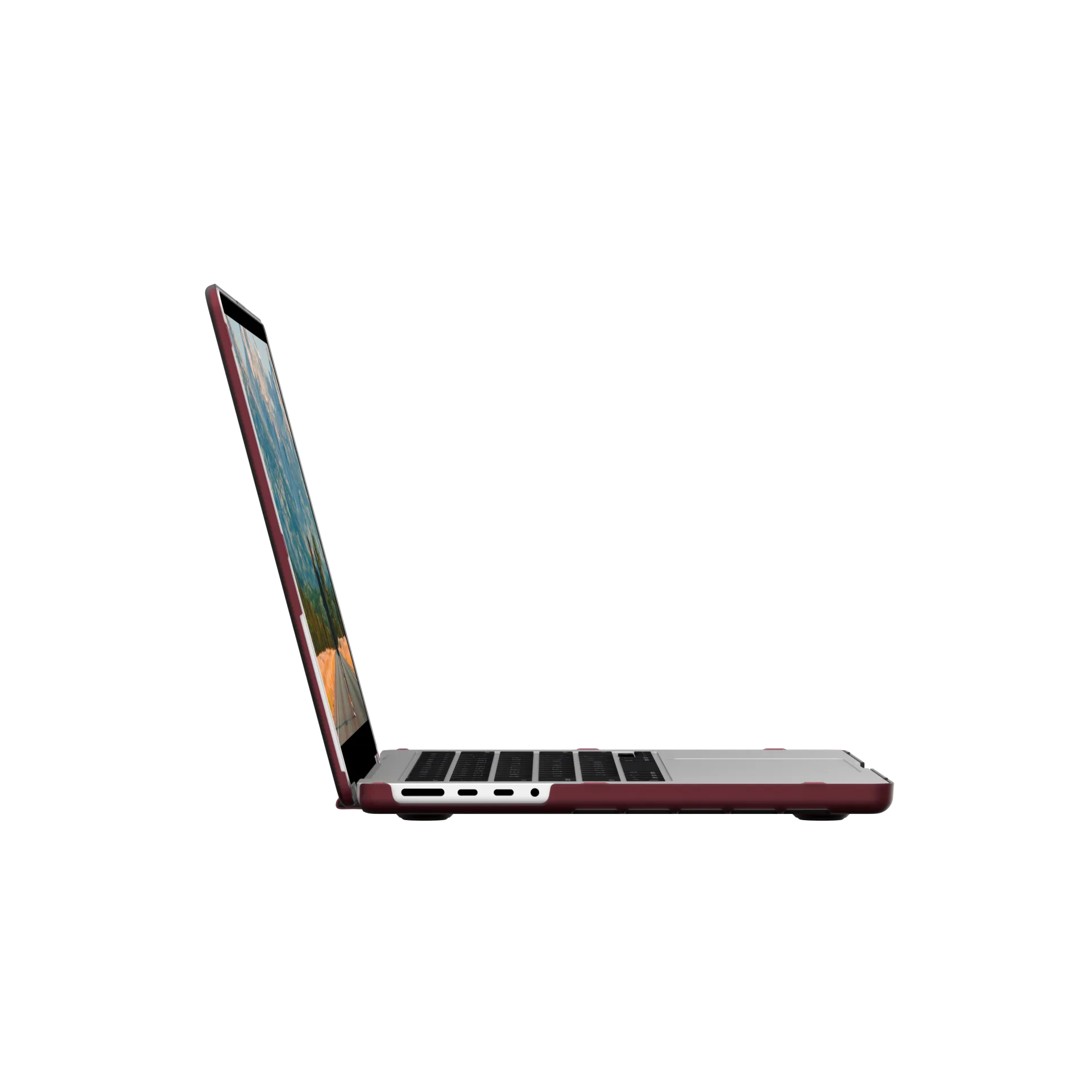 UAG U Dot Series Protective Case for MacBook Pro 14 Inch (M1/M2 MAX & PRO, 2021-2023 Models) - Durable Shockproof Cover in Aubergine Purple | Perfect for Work, Travel & Everyday Use
