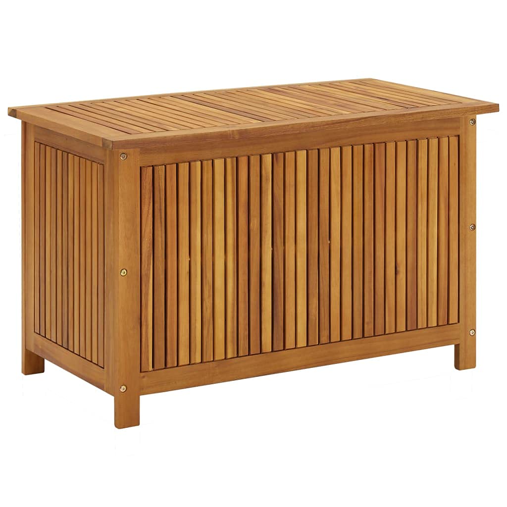 Premium Acacia Wood Outdoor Storage Box 35.4