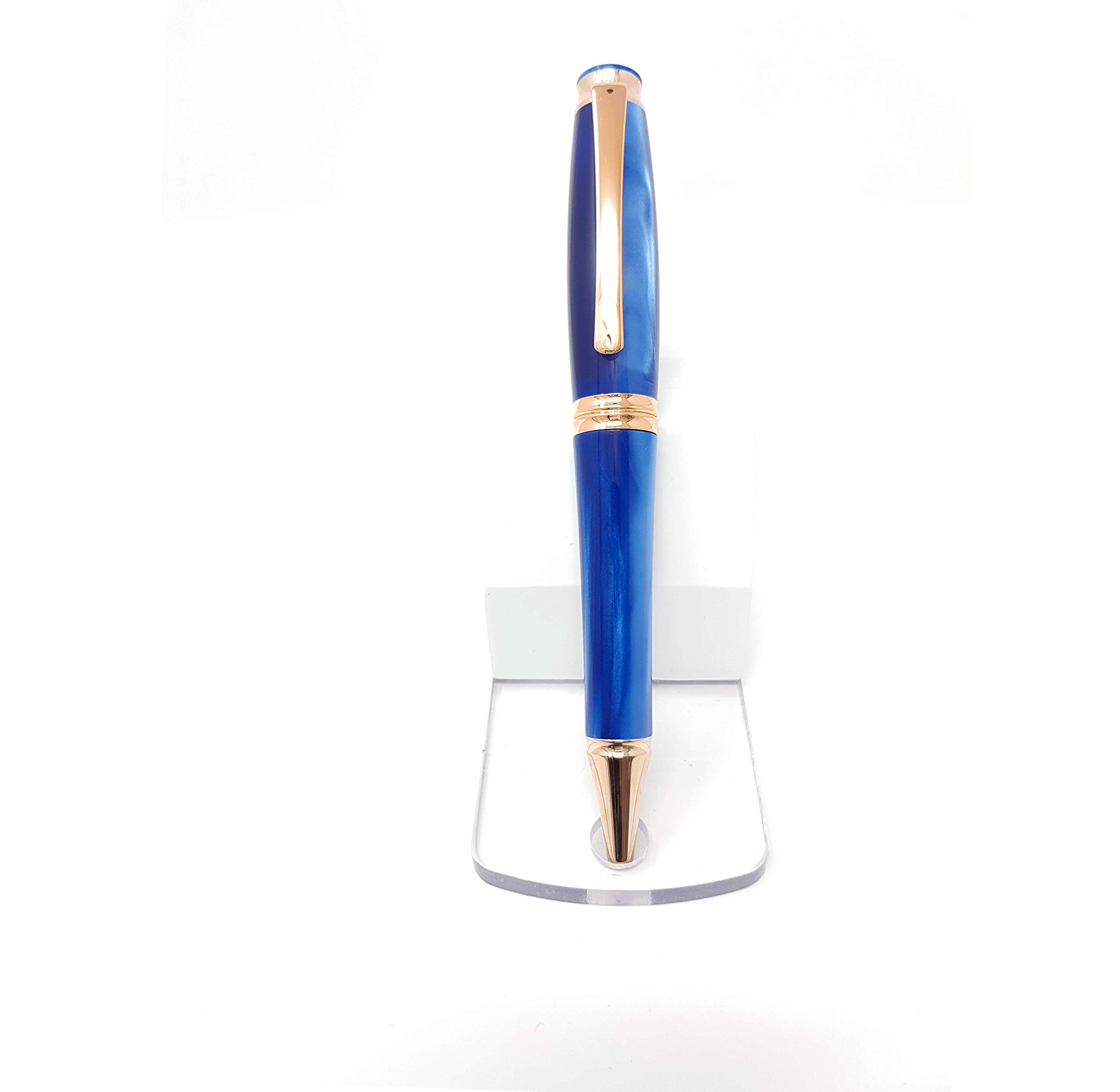 Signum Marmo Blue Solar-Powered Pen - Eco-Friendly Writing Instrument for Office, School & Travel | Stylish & Sustainable Gift Idea