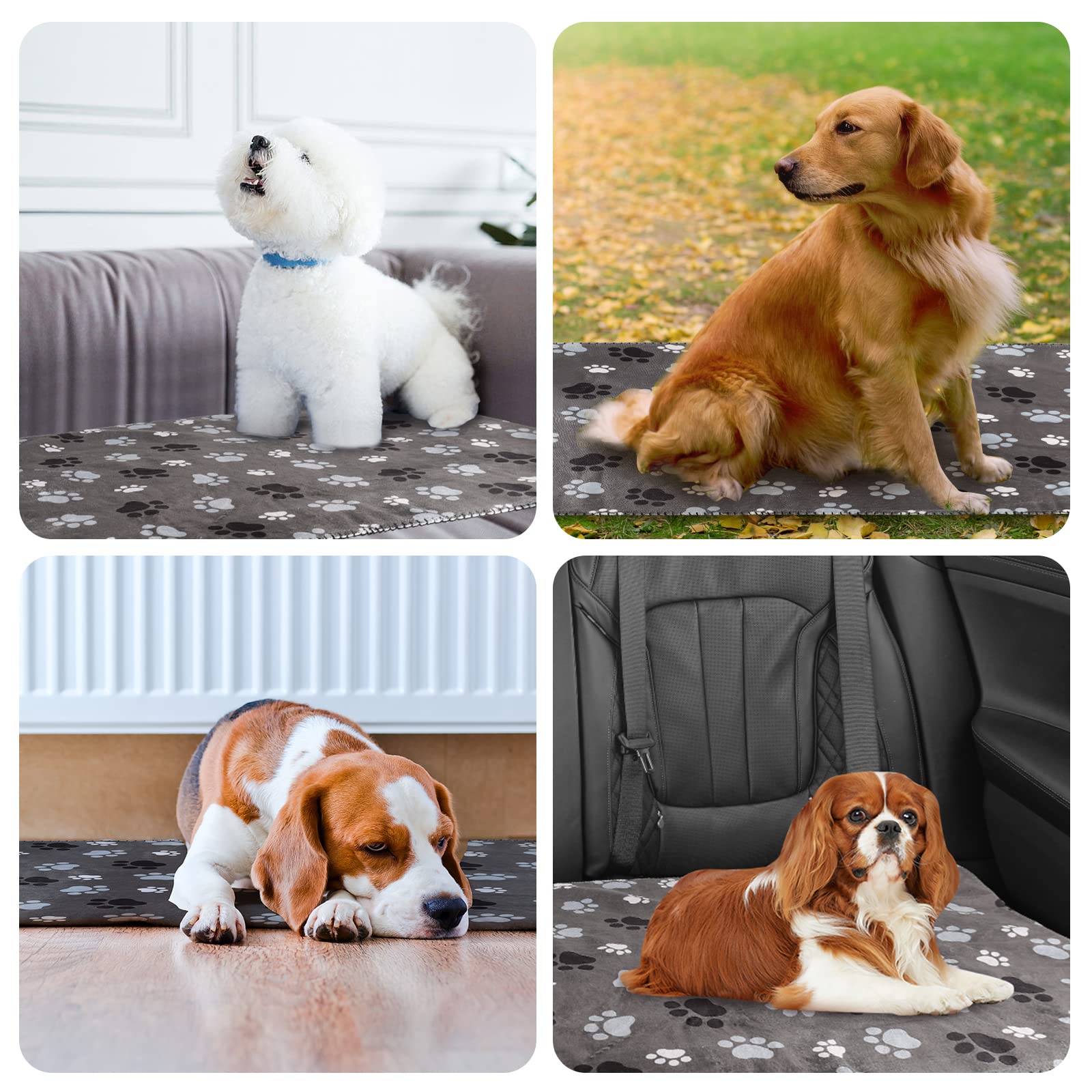 Waterproof Pet Blanket for Dogs & Cats - Soft Washable 40x30 Inch - Perfect for Sofa, Car & Outdoor Use