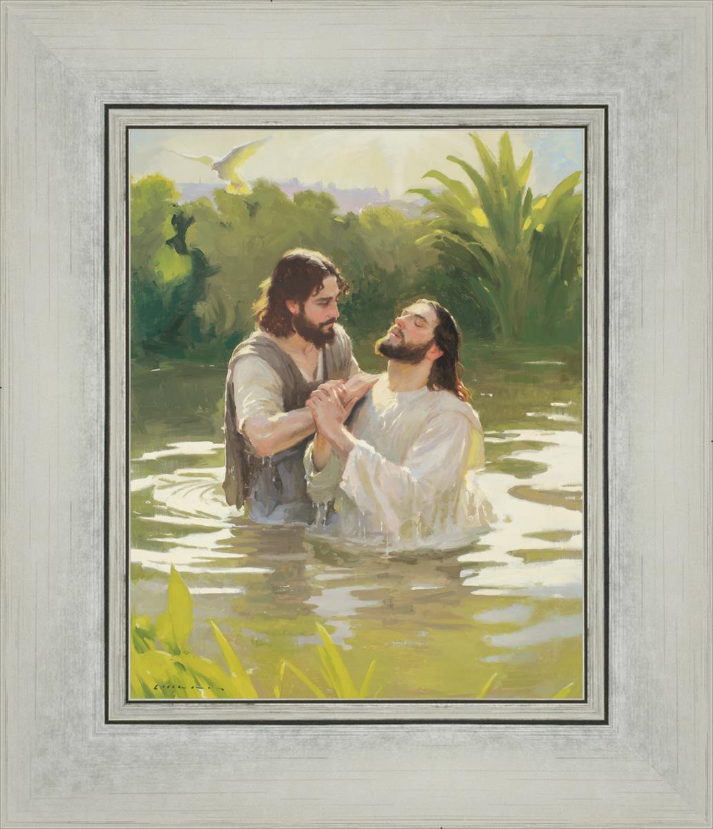Baptism of The Savior - Religious Christian Wall Art for Home & Church Decor - Perfect for Baptism Ceremonies & Spiritual Inspiration