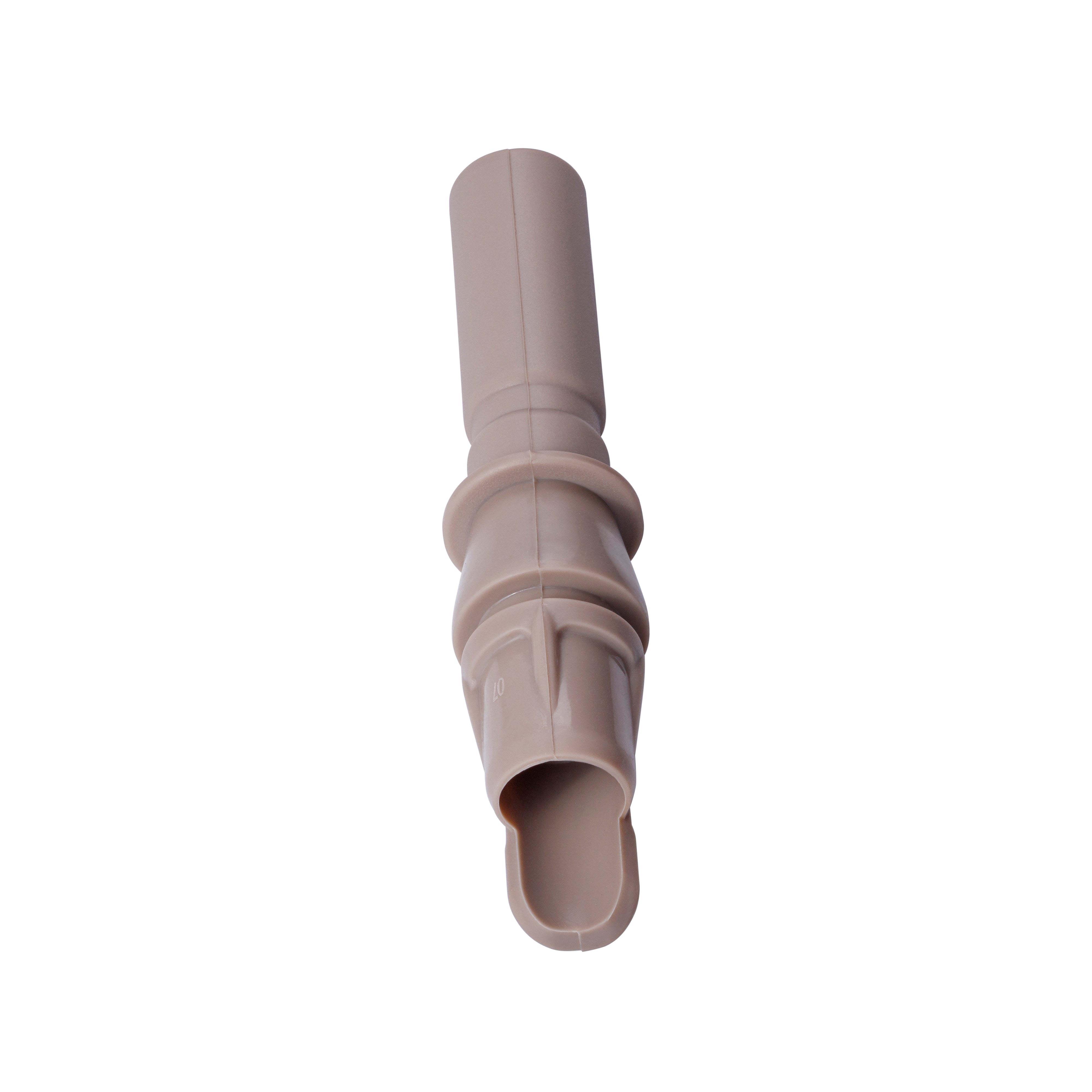 TKWide Twist Cap Silicone Straw Piece in Taupe - Reusable, Eco-Friendly Drinking Straw for Smoothies, Iced Coffee, and Cocktails at Home or On-the-Go