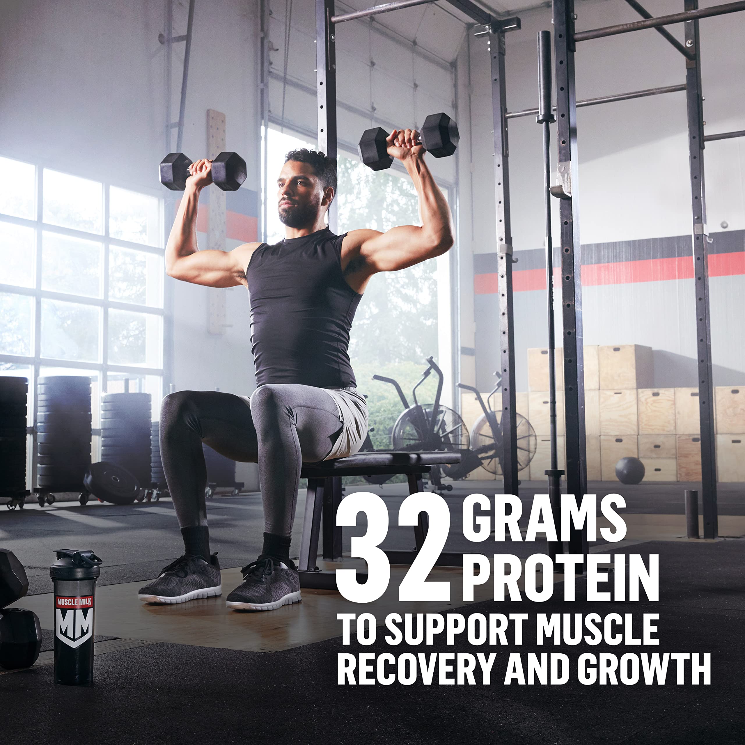Muscle Milk Genuine Protein Powder - Banana Creme Flavor, 32g Protein per Serving, 4.94 lb (32 Servings) for Post-Workout Recovery & Muscle Growth | Ideal for Gym, Fitness & Weight Management