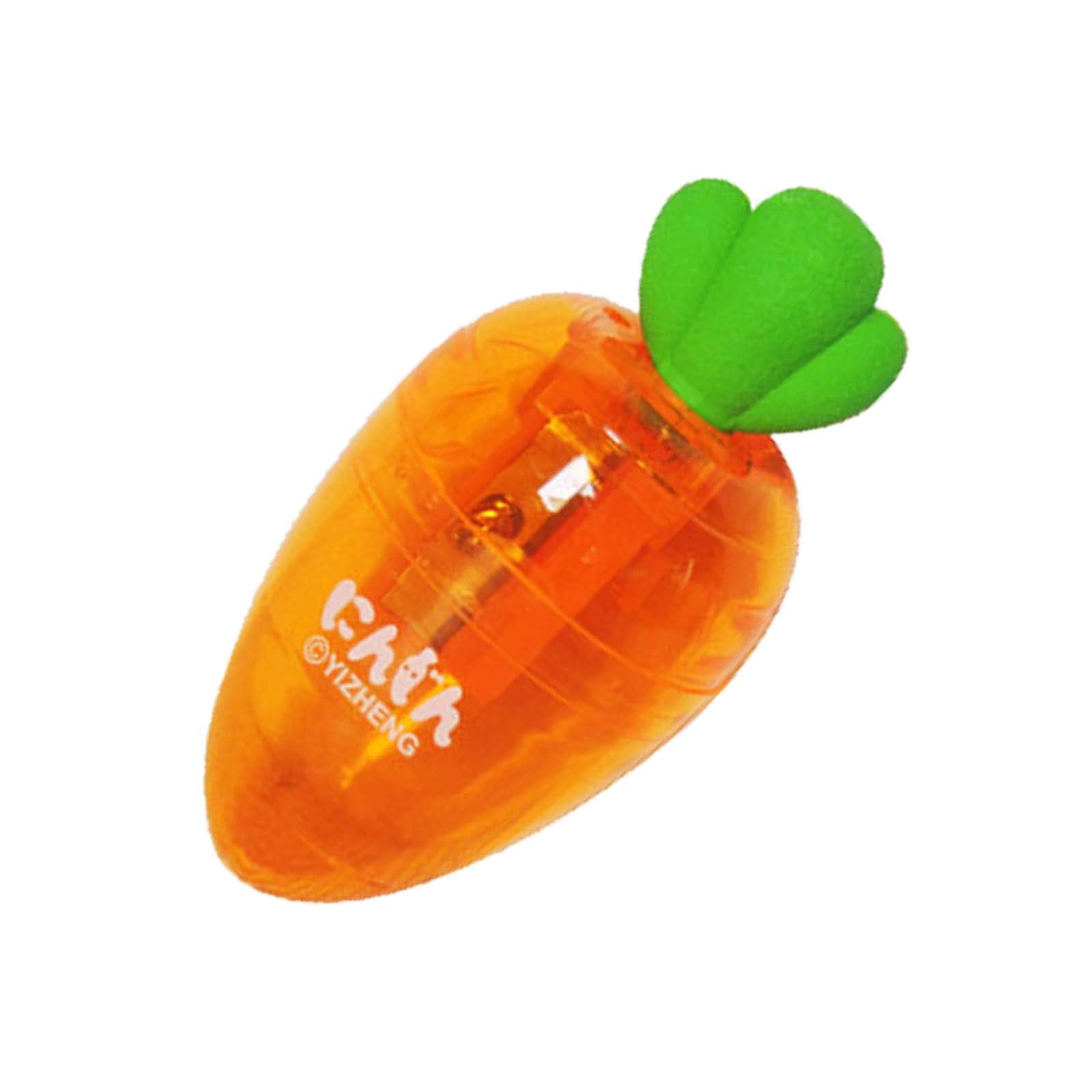 Doraking Cute Carrot-Shaped Pencil Sharpener - Translucent Orange Manual Sharpener for Standard & Jumbo Pencils - Fun School & Office Supplies for Students, Teachers & Professionals - Perfect for Back-to-School, Homework & Office Organization