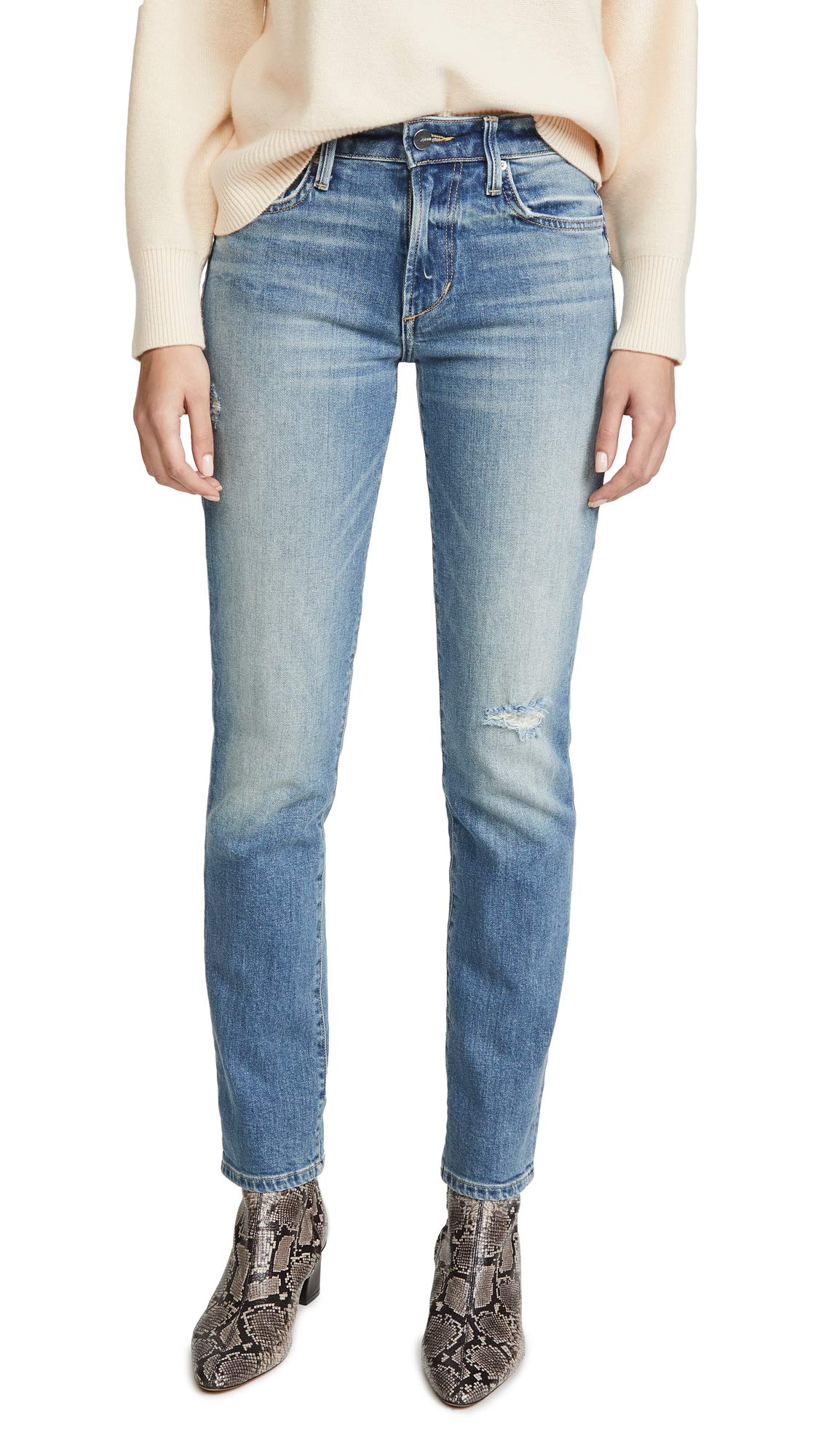 Joe's Jeans Women's The Lara Mid Rise Cigarette Jeans - Slim Fit Stretch Denim Pants for Everyday Wear & Office Outfits