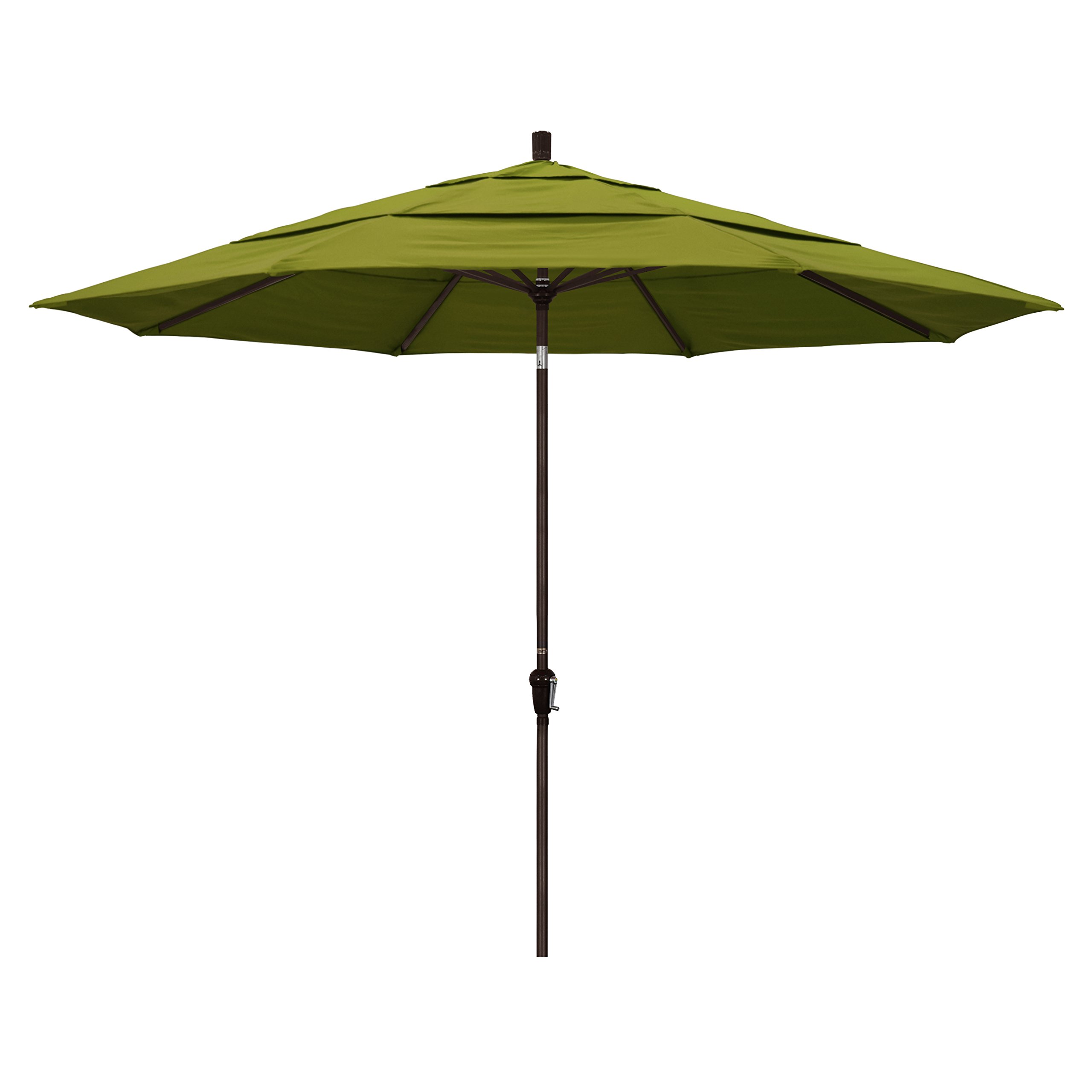 11' Aluminum Market Umbrella - Crank Lift & Auto Tilt - Outdoor Dining & Patio Use
