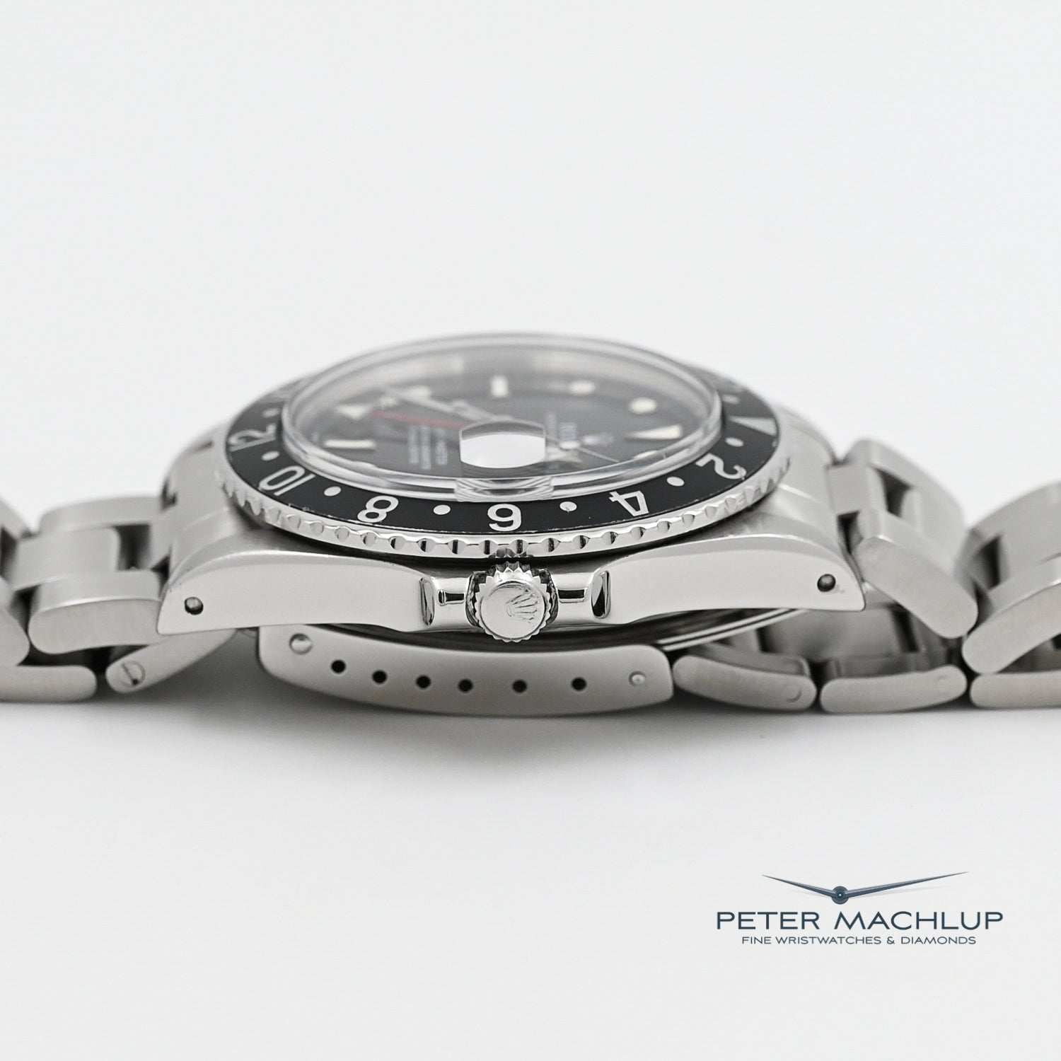 Vintage Rolex GMT-Master 16750 Pepsi Bezel Stainless Steel Watch 1984 - Perfect for Collectors & Travel Enthusiasts