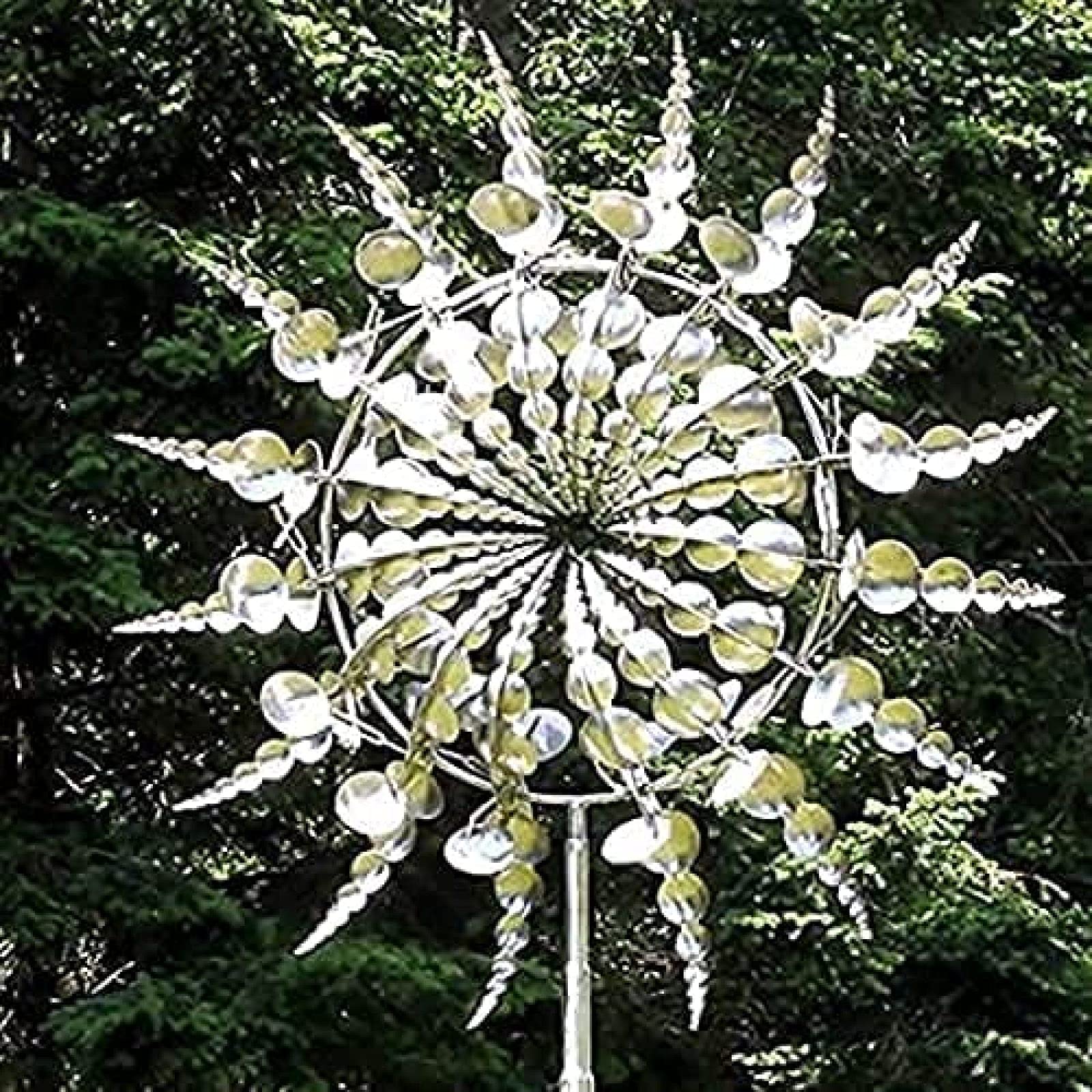 Solar Powered Magical Windmill Garden Spinner - Colorful Outdoor Windmill Decor for Yard, Courtyard & Terrace | Weather-Resistant Garden Decoration for Patio, Lawn & Backyard