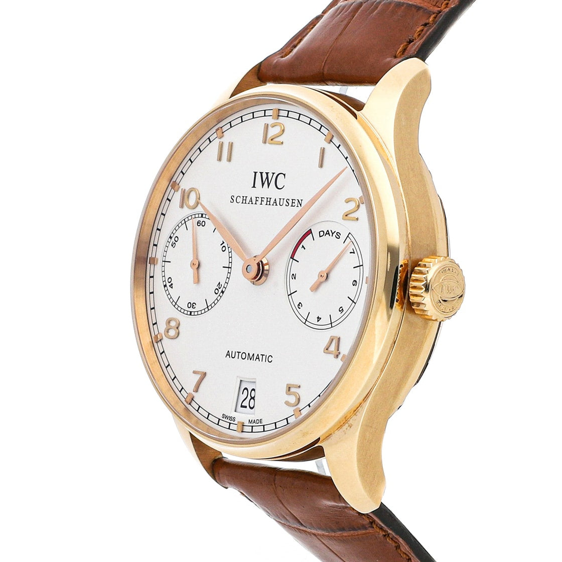 IWC Portugieser Automatic 18K Rose Gold Men's Luxury Watch - Perfect for Business, Formal Events & Special Occasions