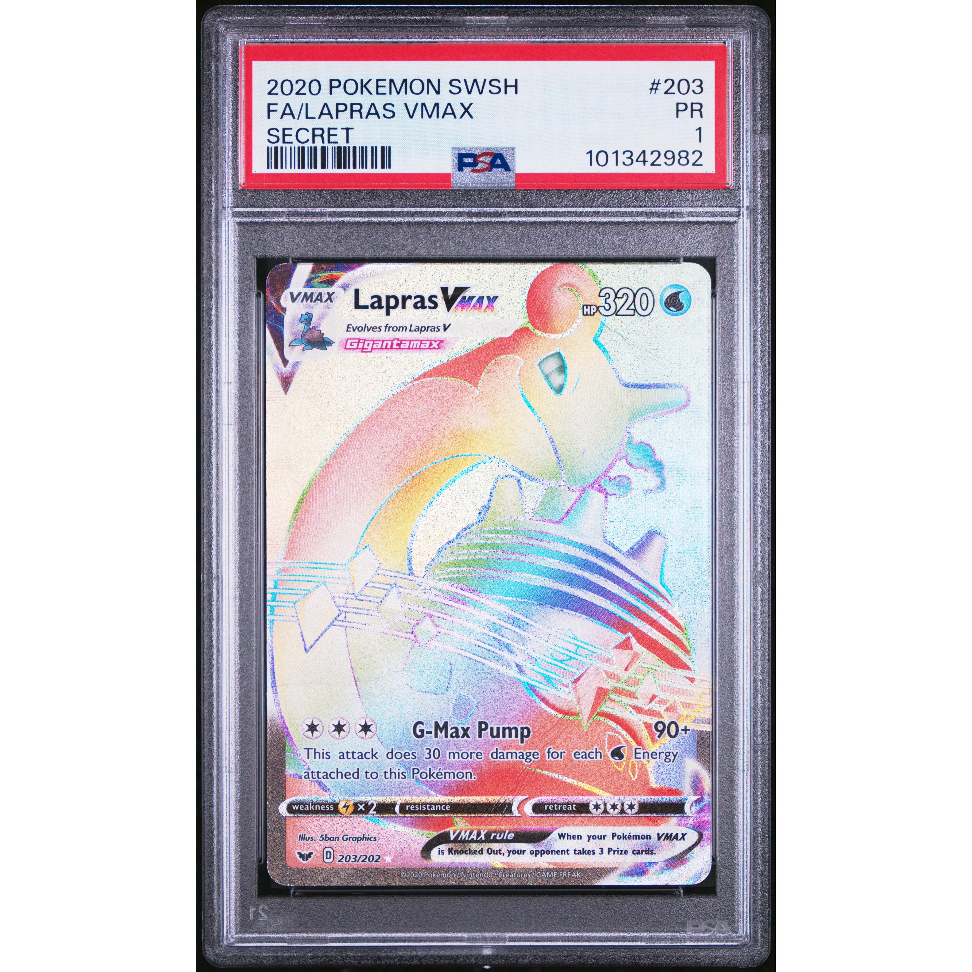 2020 Pokemon Sword & Shield Lapras 203/202 PSA 1 Graded Card - Collectible Trading Card for Pokemon Fans & TCG Players - Perfect for Gaming, Collecting, and Investment