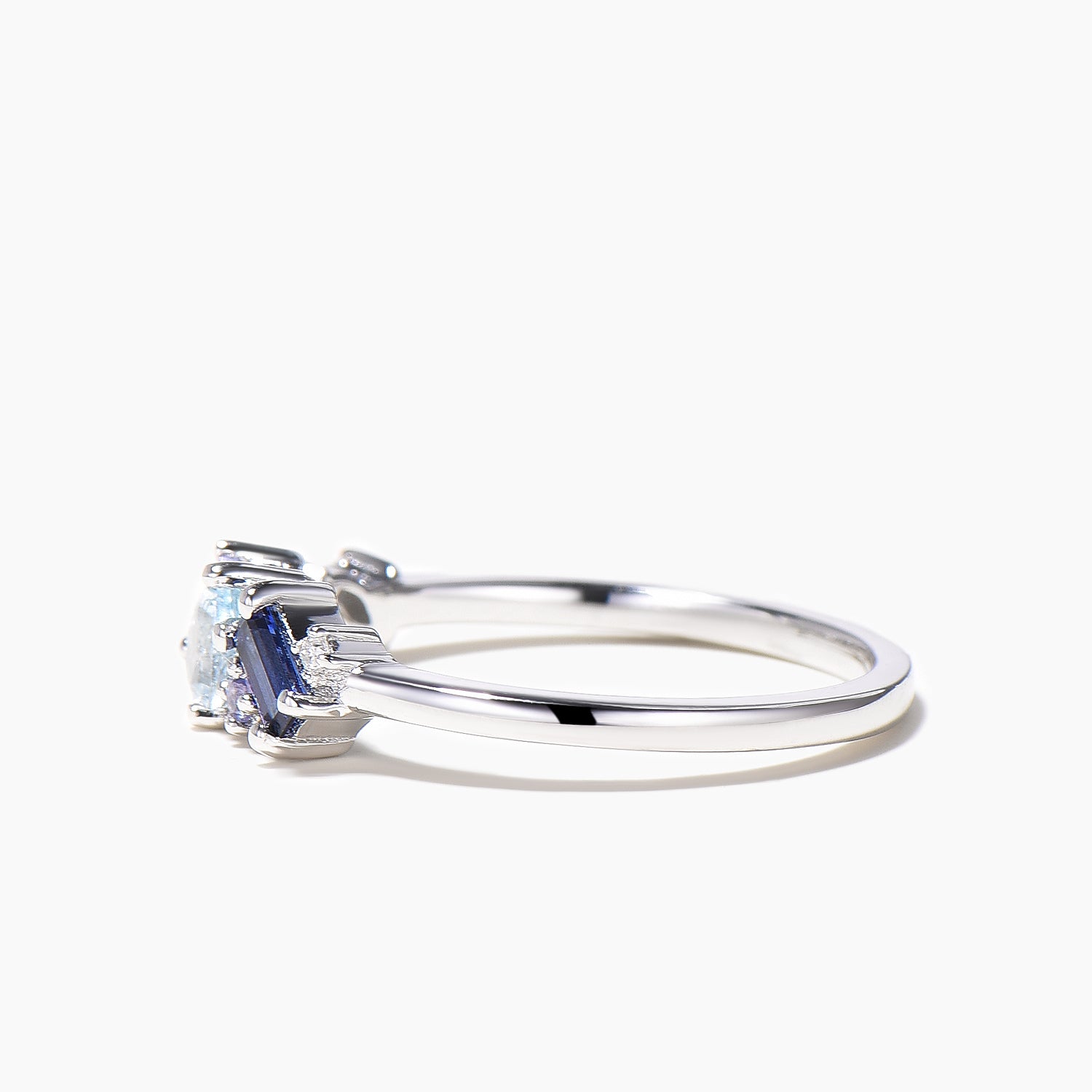 Exquisite Teardrop Cut Aquamarine Wedding Ring with Mixed Cut Sapphire & Tanzanite Cluster - Perfect for Engagement, Anniversary & Bridal Jewelry Gifts