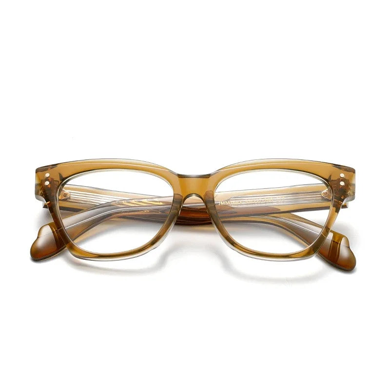 Aror Women's Full Rim Square Cat Eye Thick Acetate Eyeglasses Frame 492761 - Stylish Retro Glasses for Work, Reading & Fashion Accessories
