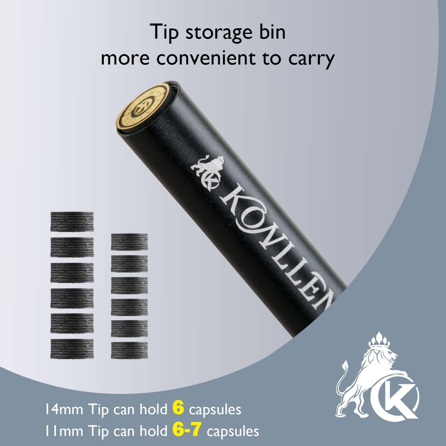 KONLLEN 4-in-1 Billiard Chalk Holder - Portable Pool & Snooker Accessory with Non-Slip Cue Tip Pricker & Tool - Perfect for Professional Players & Home Game Rooms