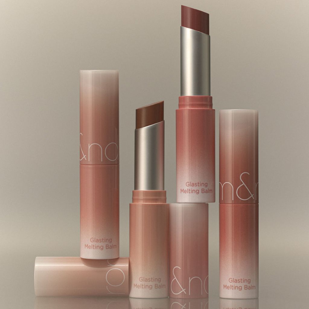 Rom&nd Glasting Melting Balm - Buffy Coral (3.5g) | Hydrating Lip Balm with Shine | Perfect for Daily Moisture & Natural Makeup Looks