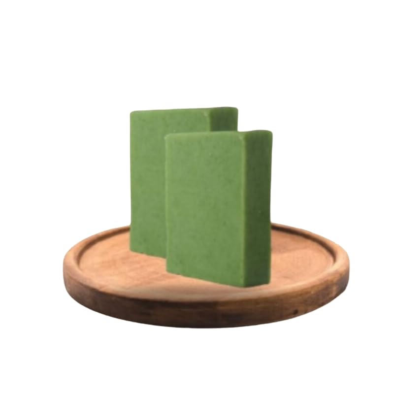 MANTHRAM Handmade Herbal Kuppaimeni Bath Soap with Coconut Milk & Pure Coconut Oil | Natural Moisturizing Soap for Dry Skin | 100g (Pack of 2) | Perfect for Daily Skincare & Relaxing Bath Time