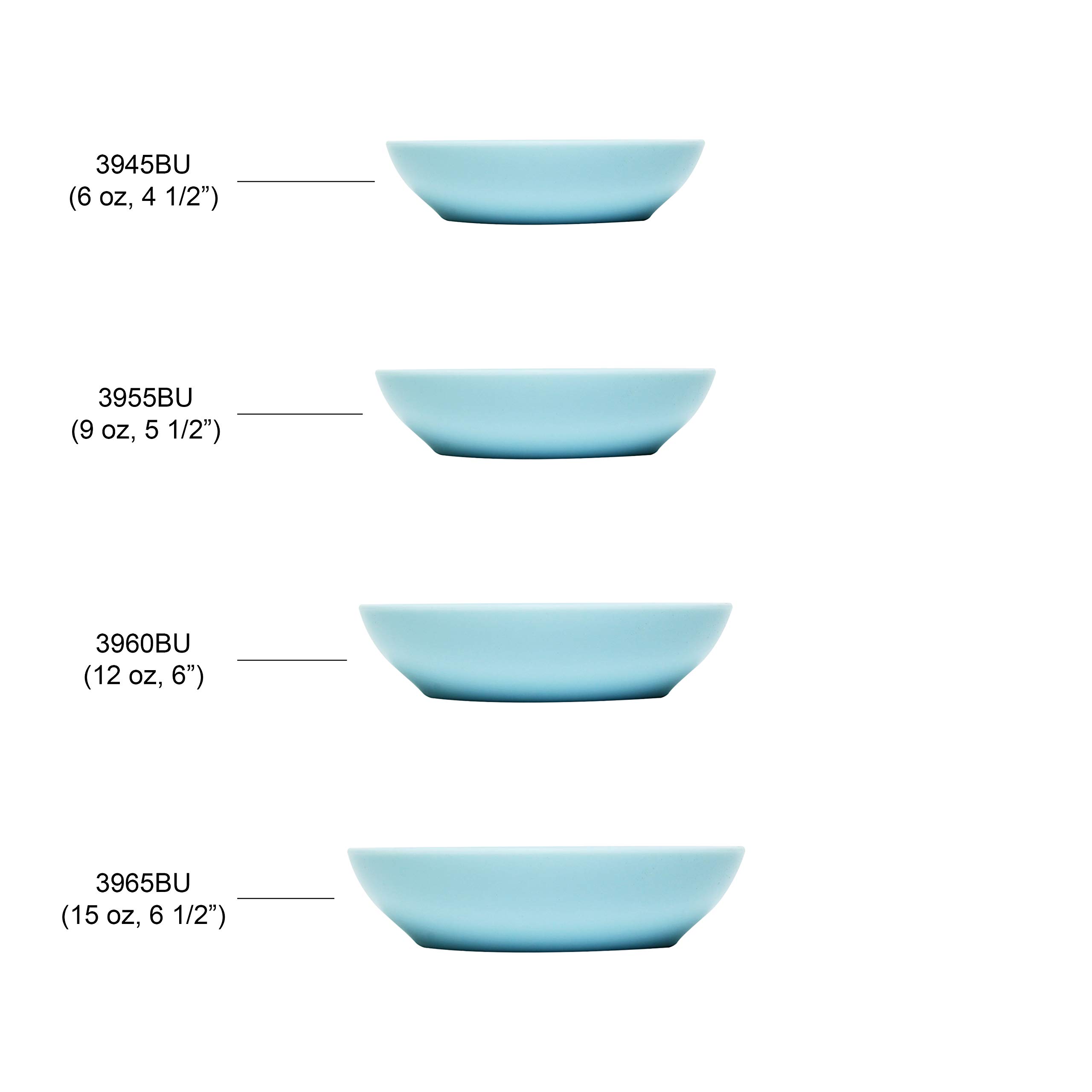Thunder Group Blue Jade Melamine Dinnerware Set - 12 oz, 6 Inch Bowl (Pack of 12) | Durable & Stylish for Restaurants, Picnics, and Outdoor Dining