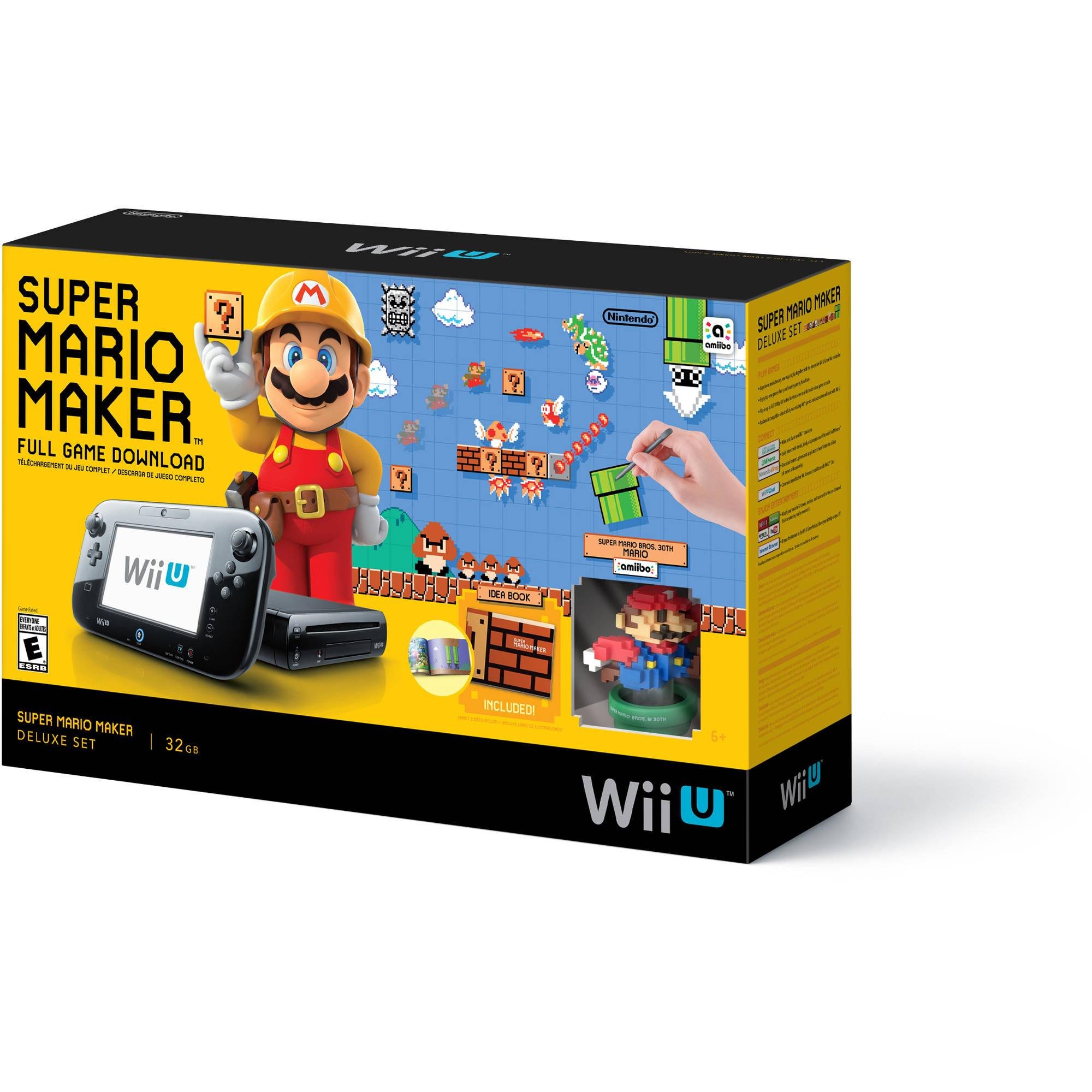 Nintendo Wii U Super Mario Maker Deluxe Set (Renewed) - Create & Play Custom Mario Levels | Perfect for Family Game Nights & Mario Fans