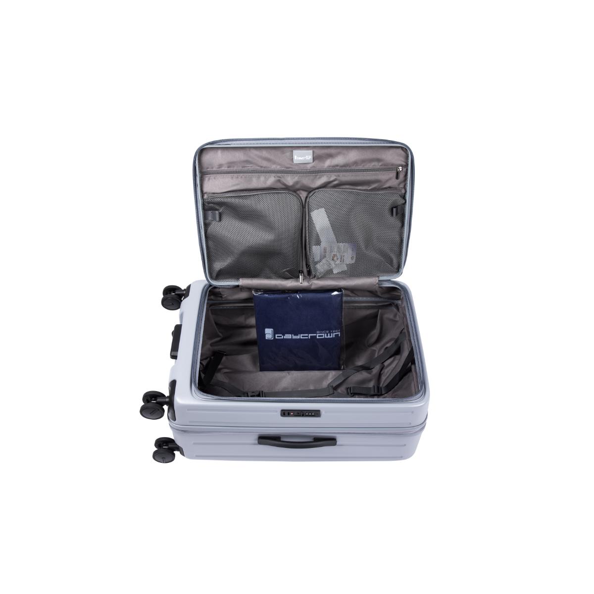 Daycrown 8528 Expandable Carry-On Luggage with Hinomoto Silent Wheels - Lightweight Spinner Suitcase for Travel, Business & Vacation - TSA Lock & Front Opening Design