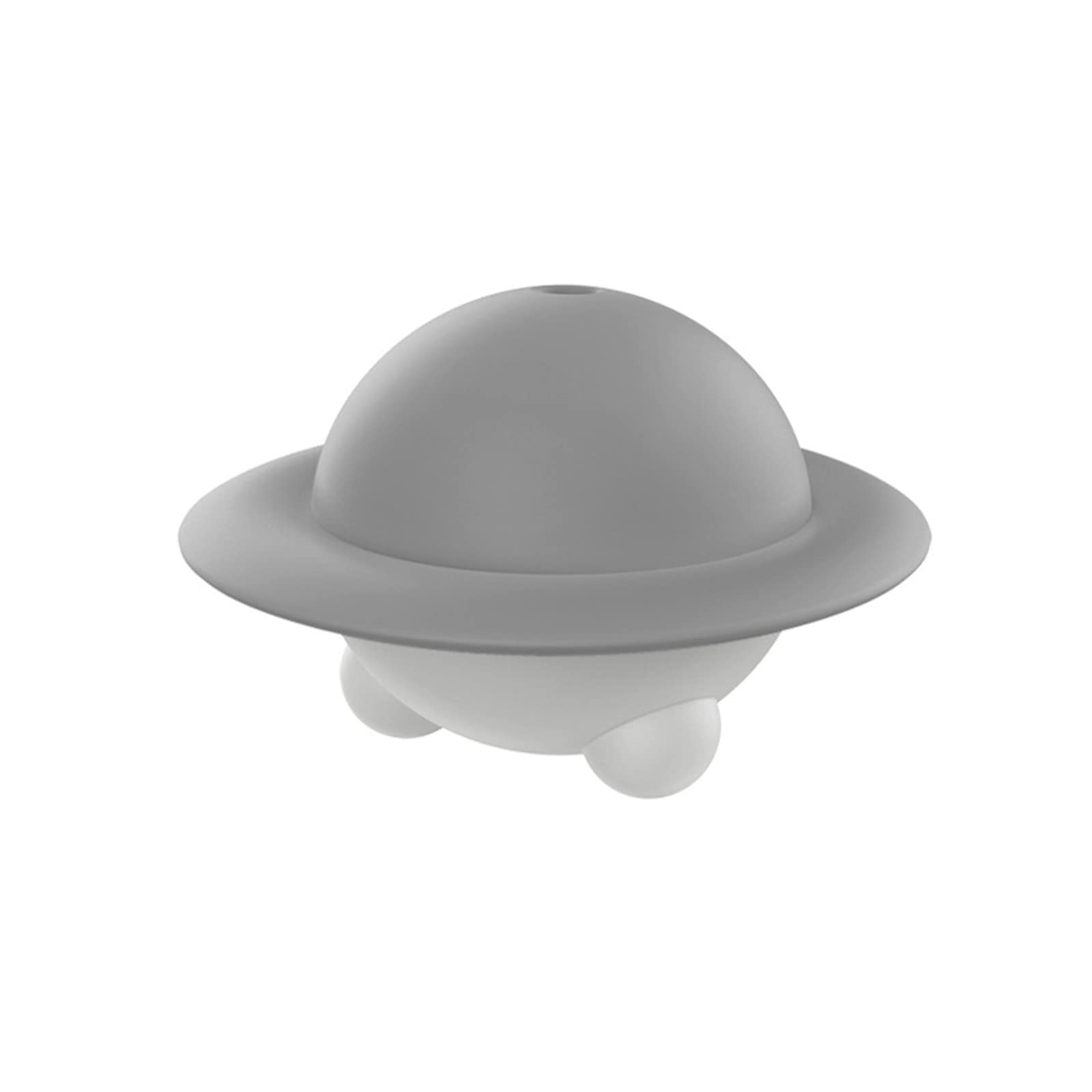 Silicone UFO Ice Ball Maker with Lids - Large Round Ice Cube Tray with Covers & Funnel - Reusable Sphere Ice Mold for Cocktails, Whiskey & Drinks - Perfect for Home Bars, Parties & Entertaining (Grey, One Size)