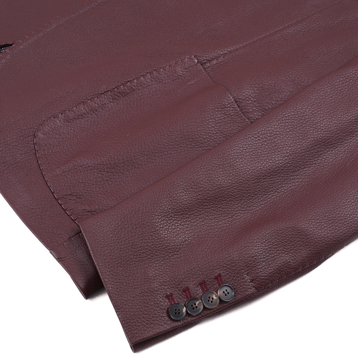 Premium Burgundy Deerskin Leather Blazer for Women - Elegant Jacket for Business, Office & Formal Occasions - Stylish Outerwear for Work & Evening Events