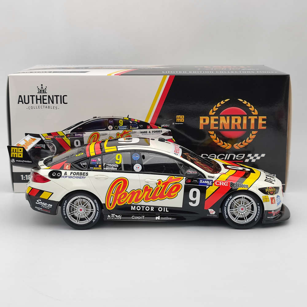 1/18 Scale Authentic Erebus Penrite Racing #9 ZB Commodore 2018 David Reynolds Diecast Model Car - Collectible Toy Gift for Racing Fans, Birthday Present, Display Showpiece