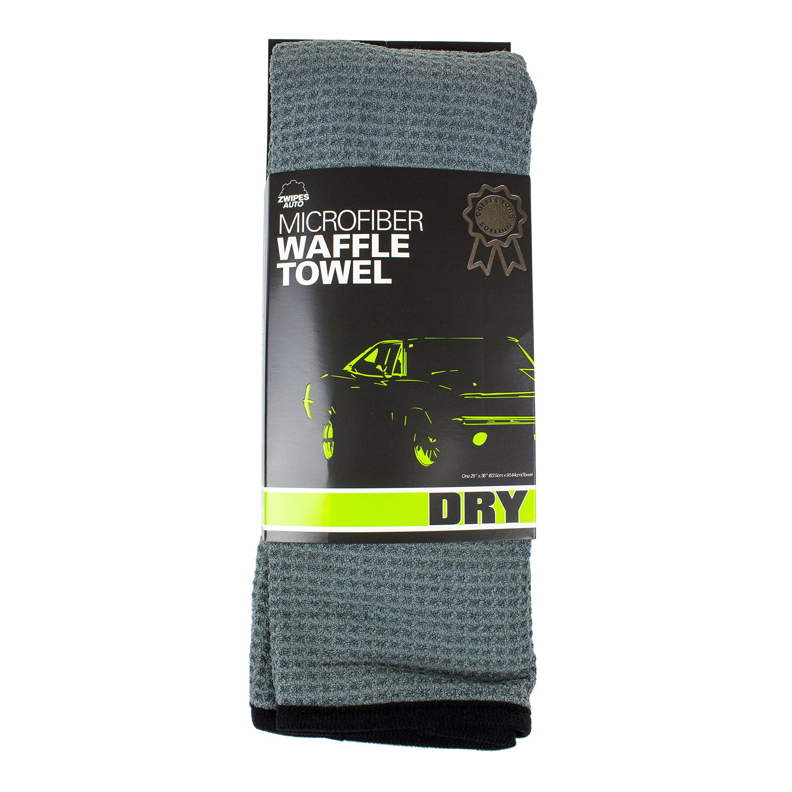 Zwipes Professional Microfiber Waffle Drying Towel - Ultra Absorbent Car Detailing & Household Cleaning Cloth for Cars, Windows, Dishes & More