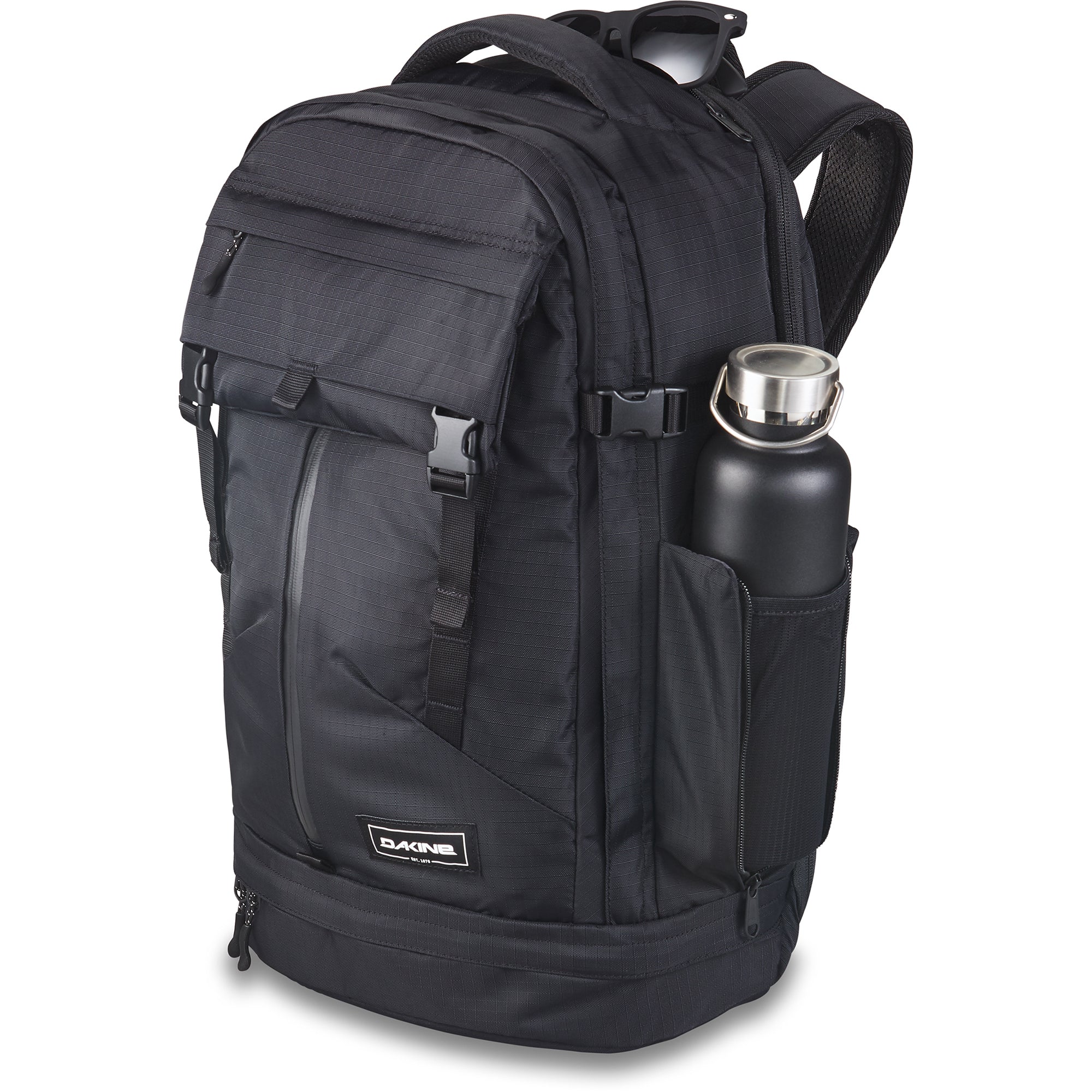 Verge 32L Black Ripstop Backpack - Lightweight Durable Hiking & Travel Backpack for Outdoor Adventures & Daily Commute