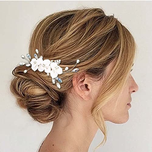 Casdre Silver Rhinestone Wedding Hair Comb - Crystal Bridal Hair Accessories for Women & Girls - Perfect for Brides, Prom, and Formal Events