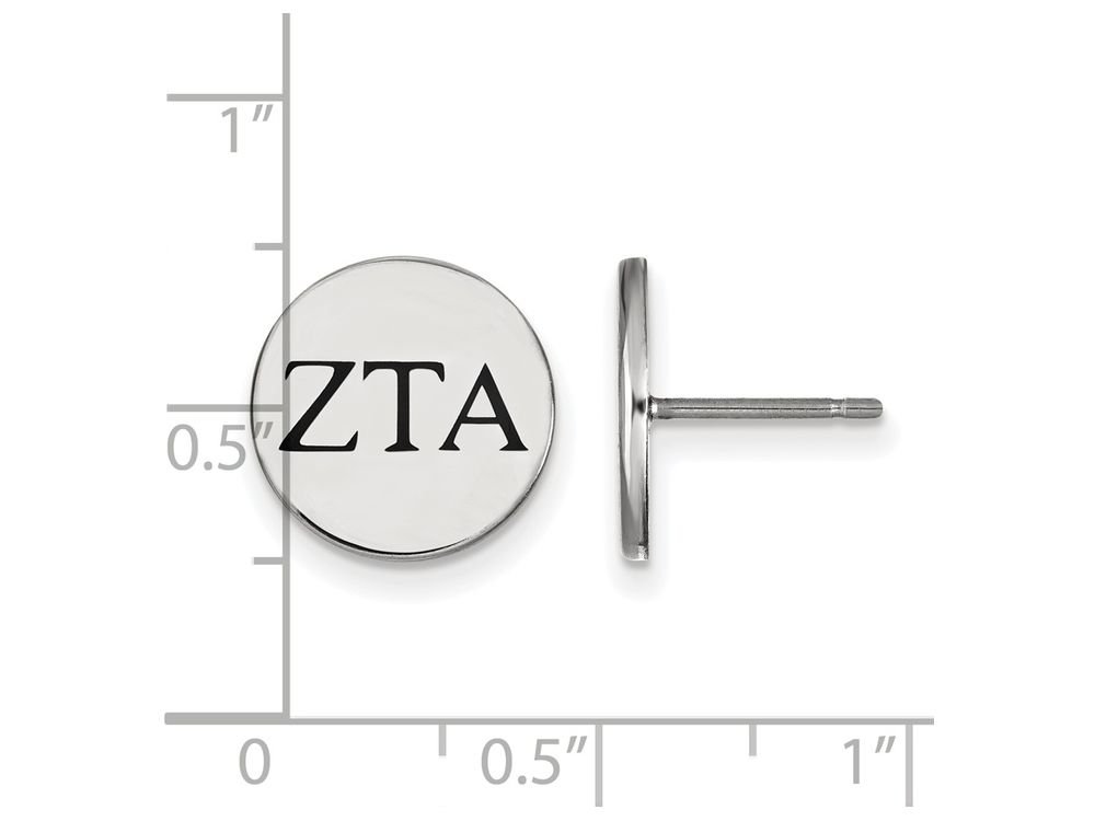 Sterling Silver Zeta Tau Alpha Enameled Post Earrings for Women - Sorority Jewelry Gift for Sisters, Graduation, Birthday | Dainty & Hypoallergenic Stud Earrings for Everyday Wear