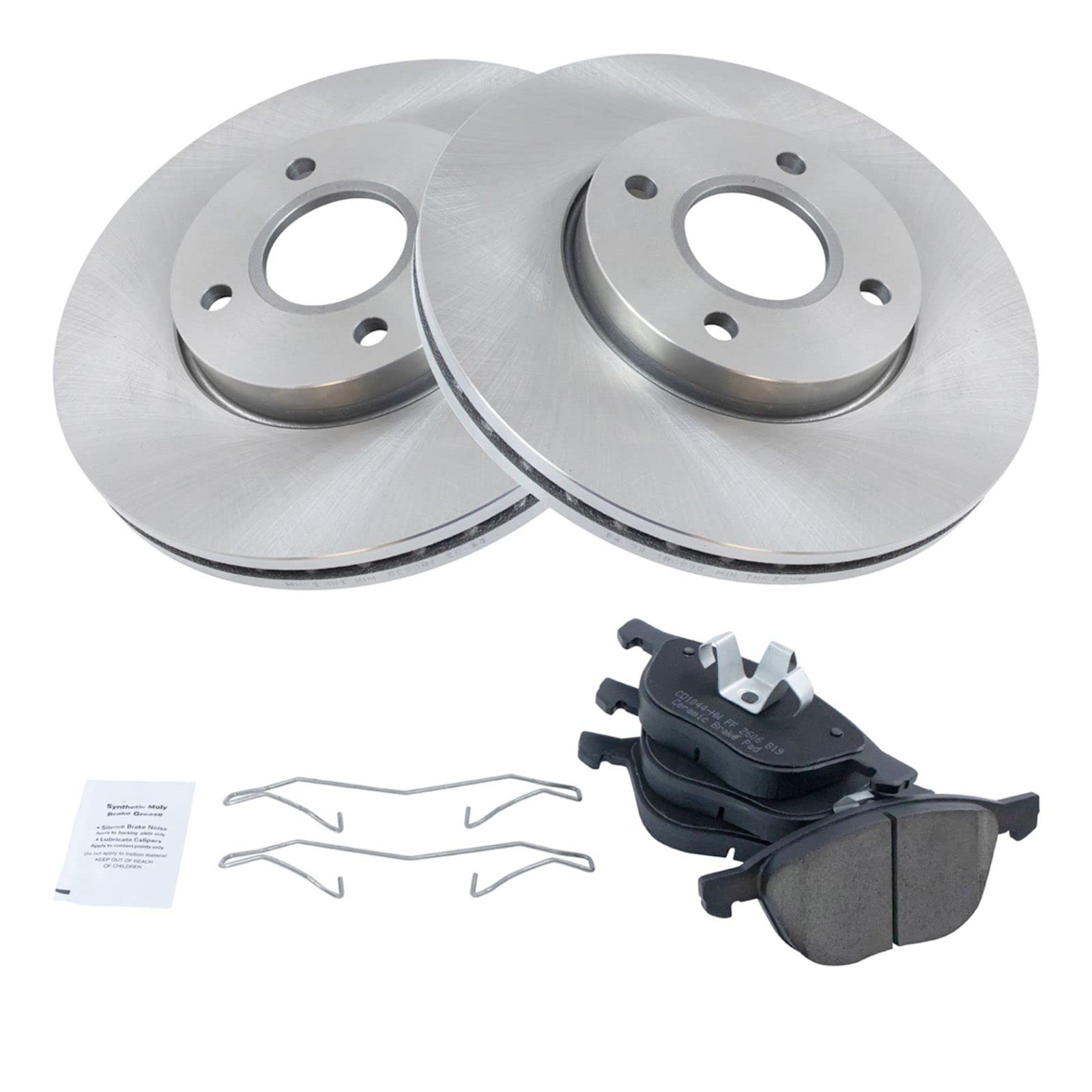 High-Performance Front Brake Pad & Rotor Kit - Ceramic Brake Pads & Rotors for 2005-2007 Ford Focus - Perfect for City Driving & Highway Commuting