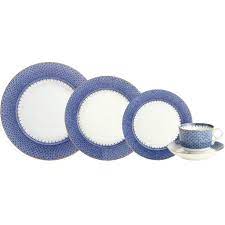 Elegant Blue Lace Bread and Butter Plates - Set of 4 for Tea Parties, Weddings, and Elegant Dining - Vintage-Inspired Porcelain Appetizer Dishes