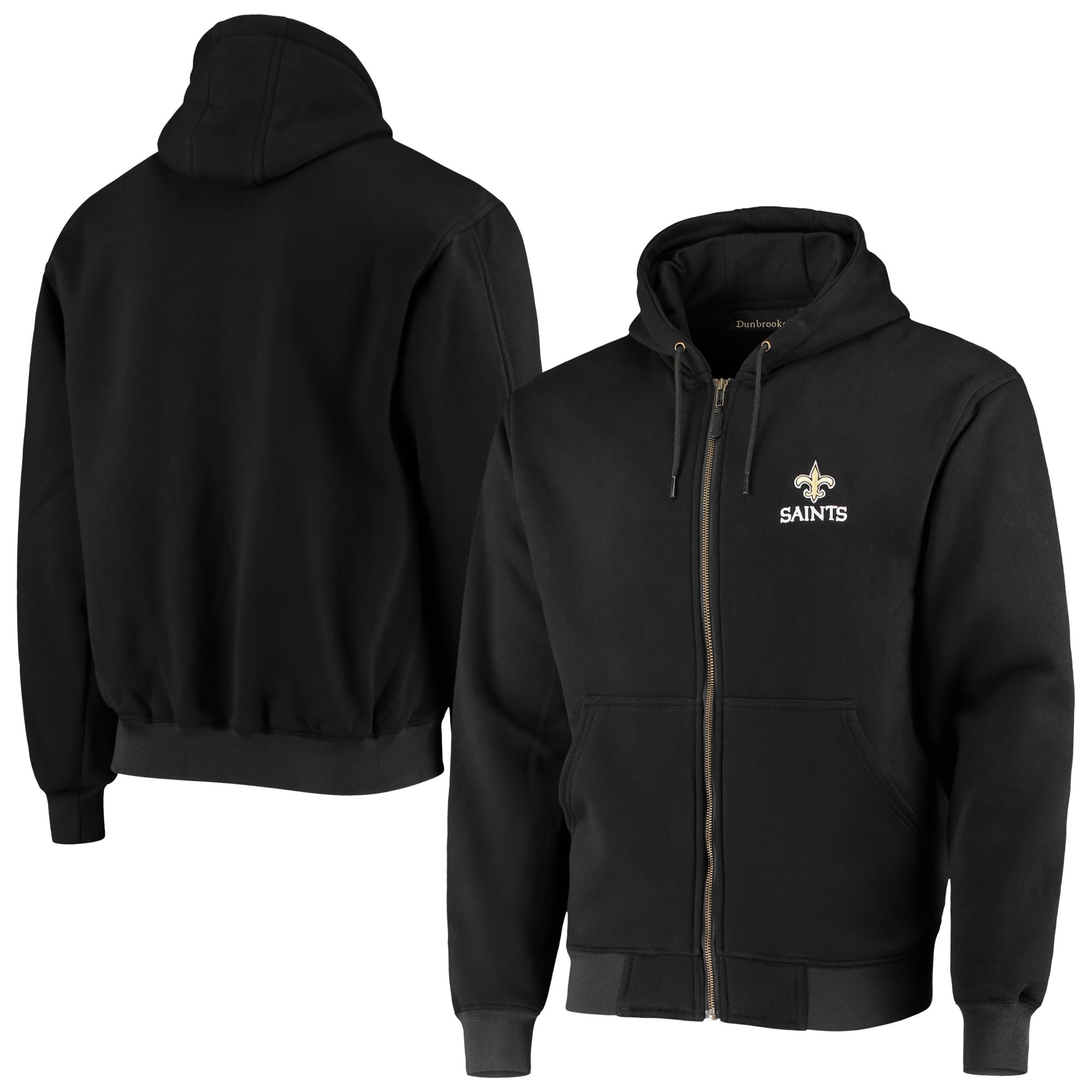 Dunbrooke NFL Craftsman Full Zip Thermal Hoodie for Men - Officially Licensed NFL Team Hooded Sweatshirt - Warm Fleece Lined Jacket for Football Fans, Game Day, and Outdoor Activities