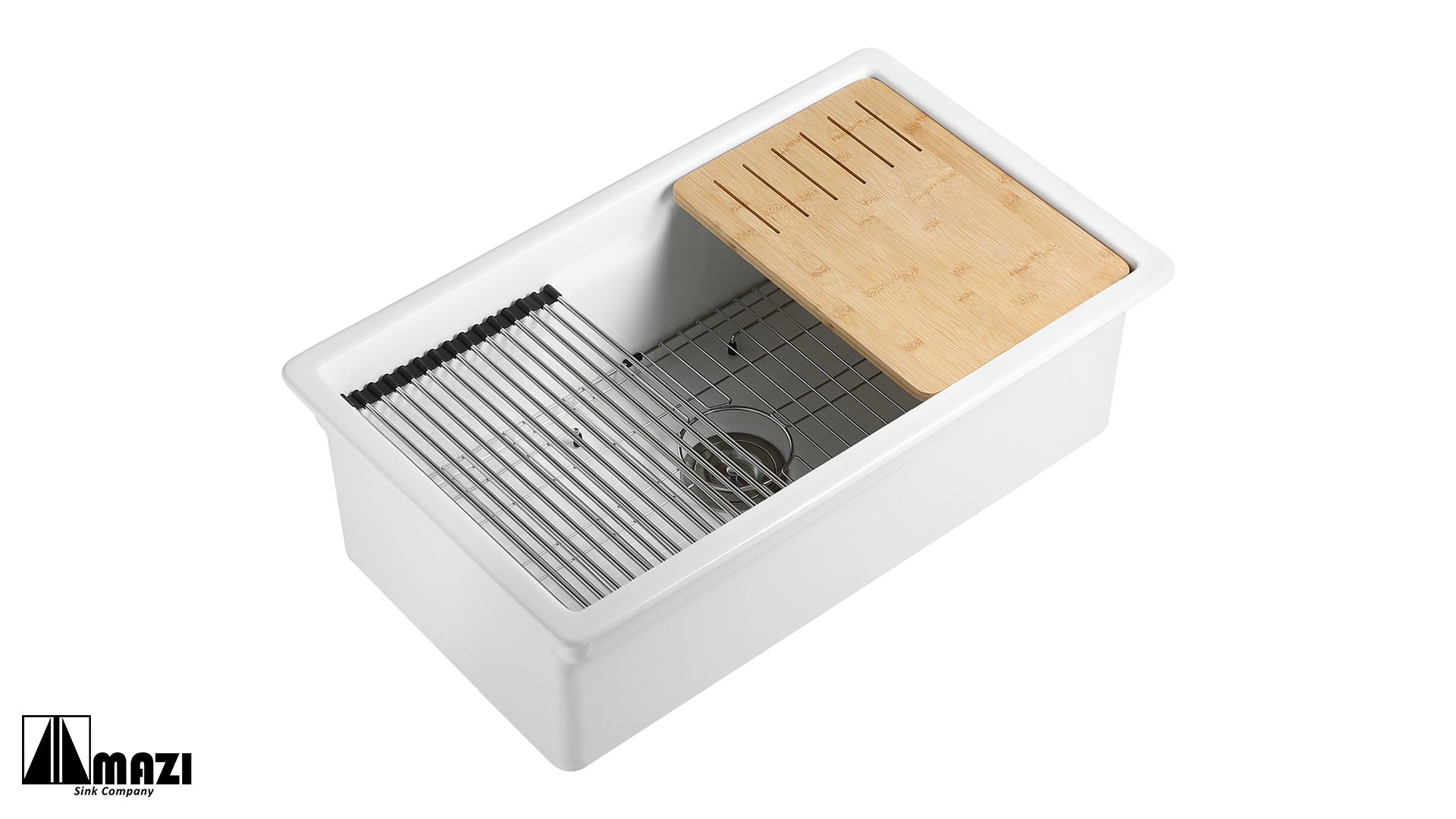 Premium White Ceramic Undermount Kitchen Sink BL3219S - Durable Farmhouse Style for Modern Kitchens | Perfect for Food Prep, Dishwashing & Entertaining