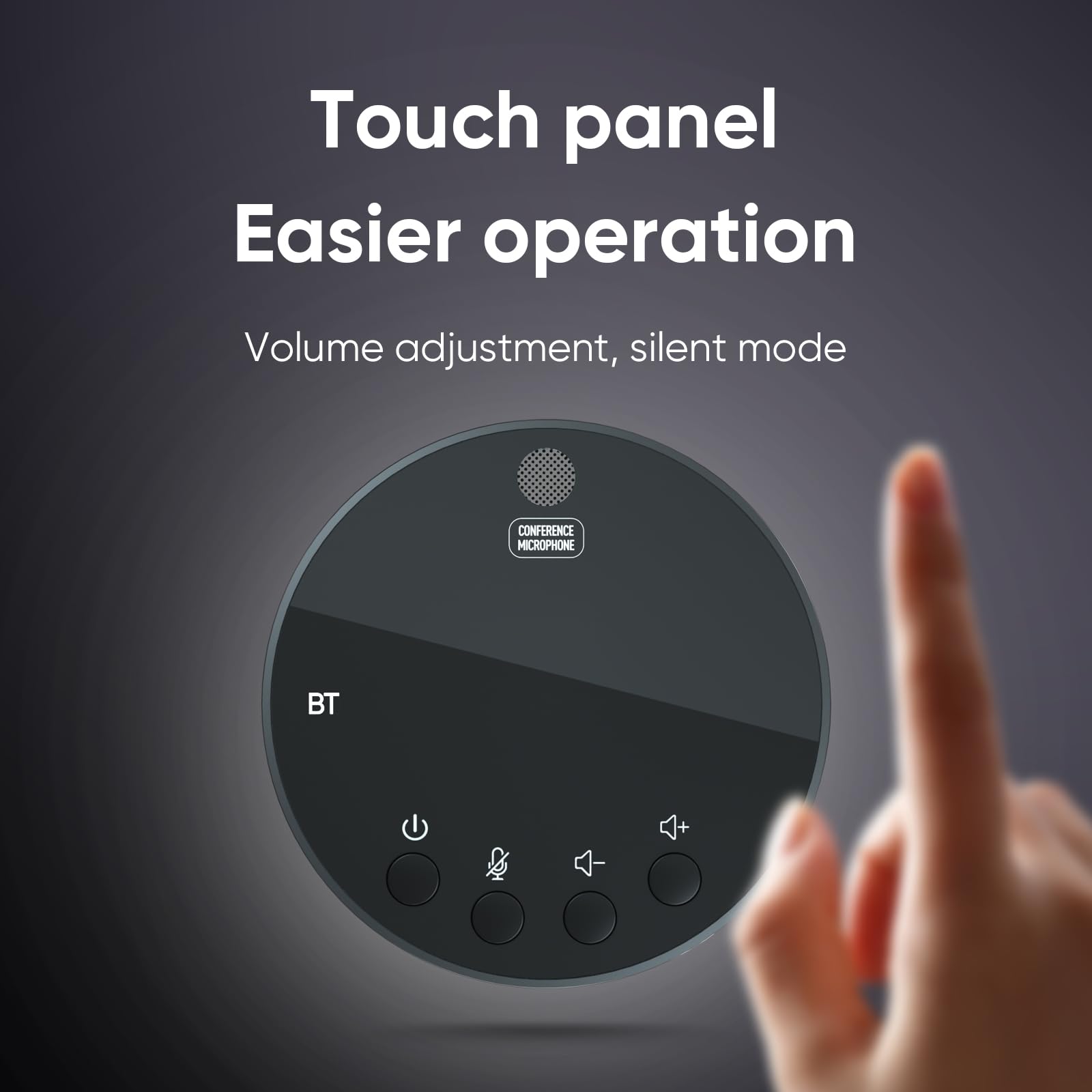 YIWENG USB Conference Speakerphone with Bluetooth - 360° Omnidirectional Condenser Mic for PC & Computer - Plug & Play with Mute/Volume Control - Ideal for Online Meetings, Webinars & Remote Work