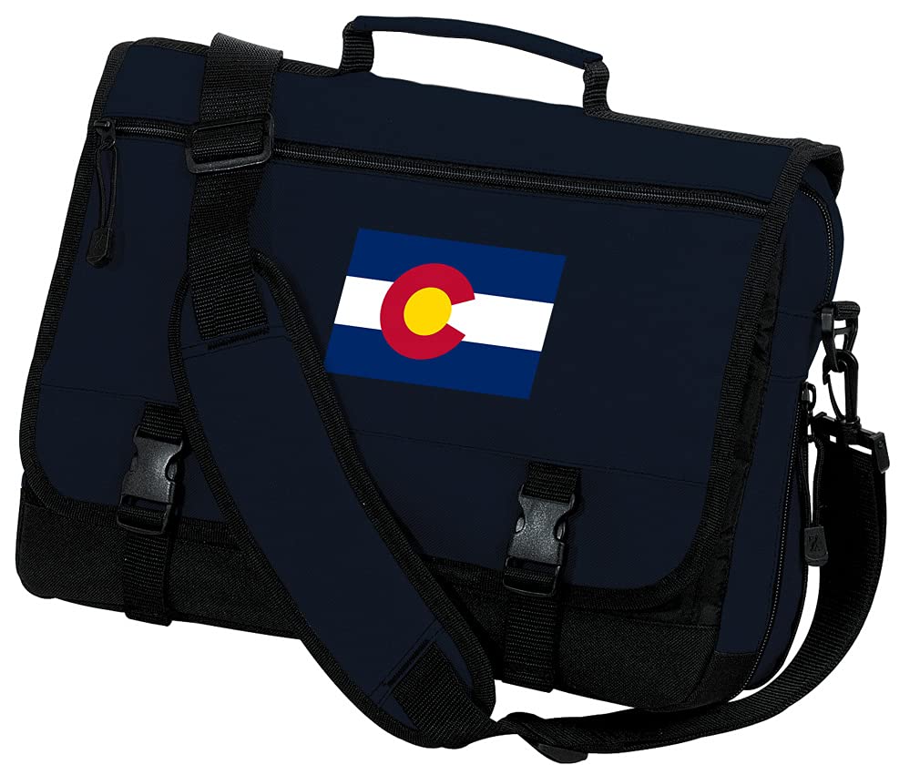 Colorado Flag Laptop Messenger Bag - Durable Computer Bag for Work, School, and Travel