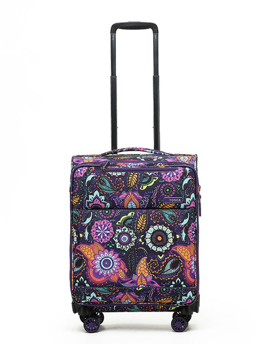 Tosca SO LITE AIR5055 55cm Lightweight Cabin Spinner Luggage with Paisley Design - Perfect for Air Travel & Weekend Getaways