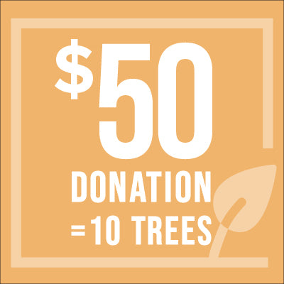 $50 Donation Plants 10 Trees - Support Reforestation & Fight Climate Change | Perfect for Eco-Conscious Gifts, Earth Day Donations & Corporate Sustainability Programs