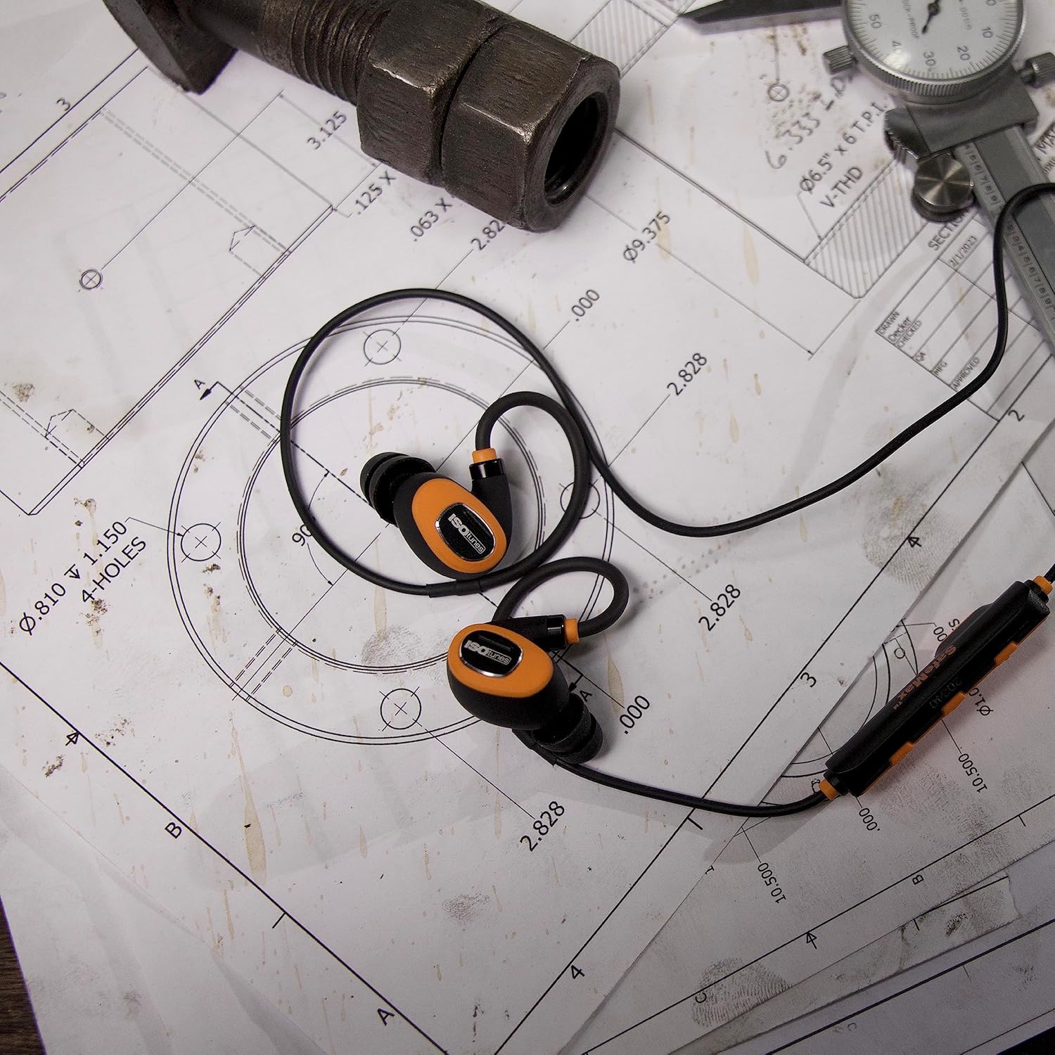 ISOTUNES IT 21 PRO 2.0 Bluetooth Earplug Headphones - Noise Cancelling Wireless Earbuds for Construction, Lawn Mowing & Industrial Work Safety