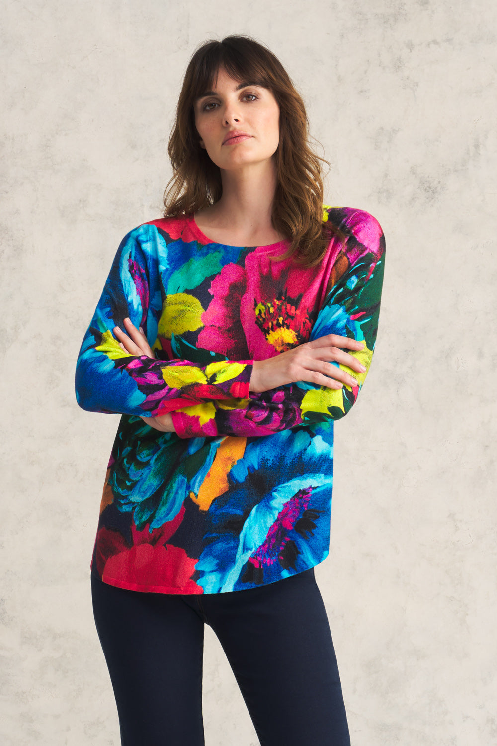 Floral Printed Cotton Jumper Dress - Oversized Boho Chic Women's Dress for Casual Wear, Beach Coverup & Summer Outfits