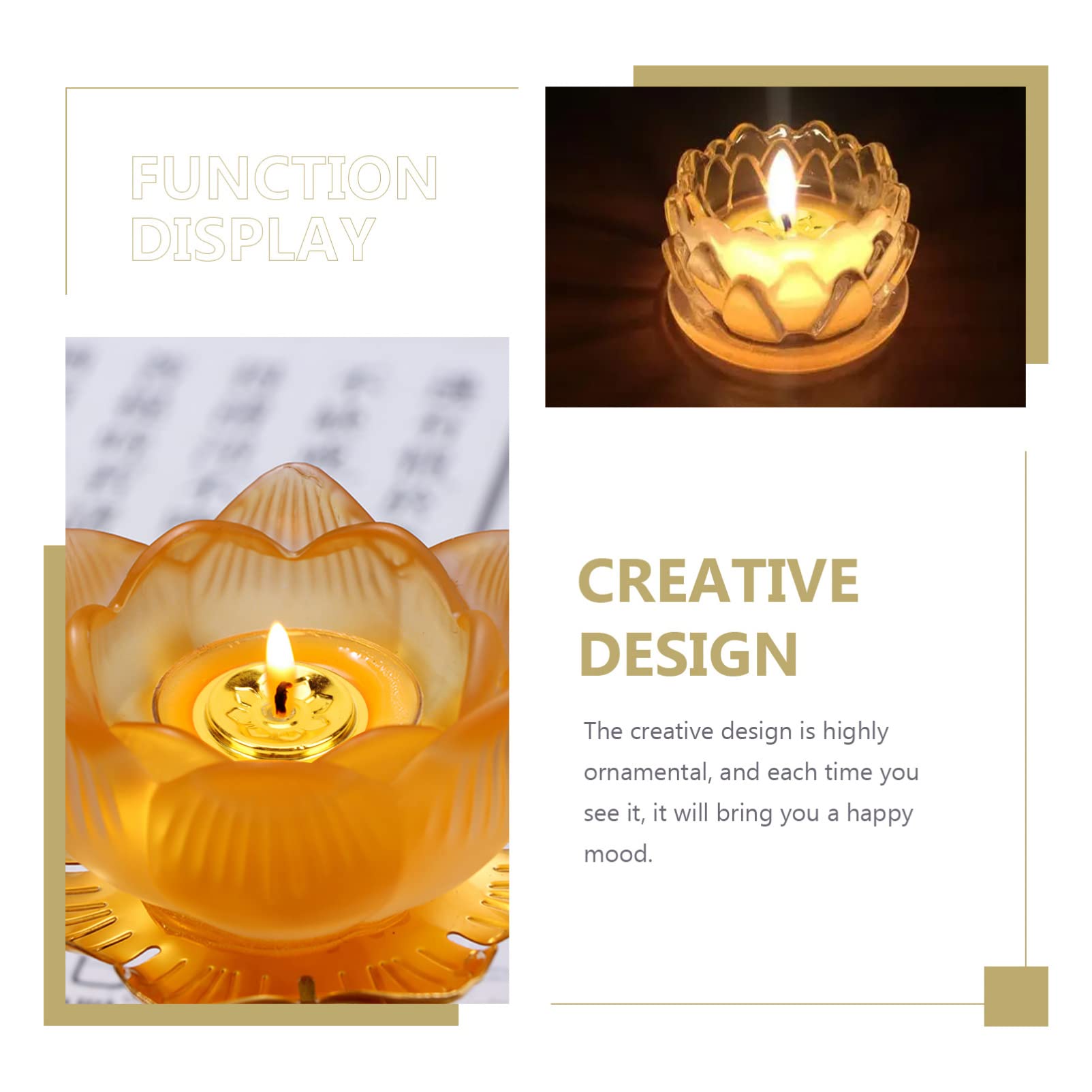 10pcs Butter Lamp Holders for Buddha Oil Lamps - Floating Wick Holders with Lotus Design - Buddhist Altar Accessories for Meditation, Prayer & Home Decoration