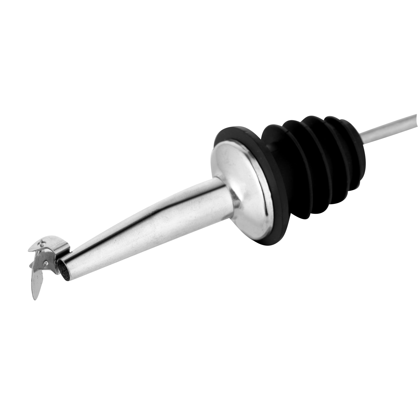 Premium Stainless Steel Liquor Pourer with Flip Cap - 4.25