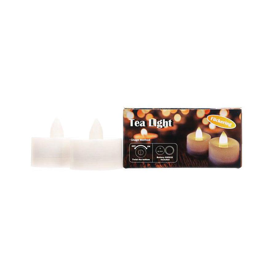 Premium LED Candle Lights (Set of 2) with CR2032 Battery - Flameless Decorative Candles for Home, Wedding, Party & Romantic Ambiance