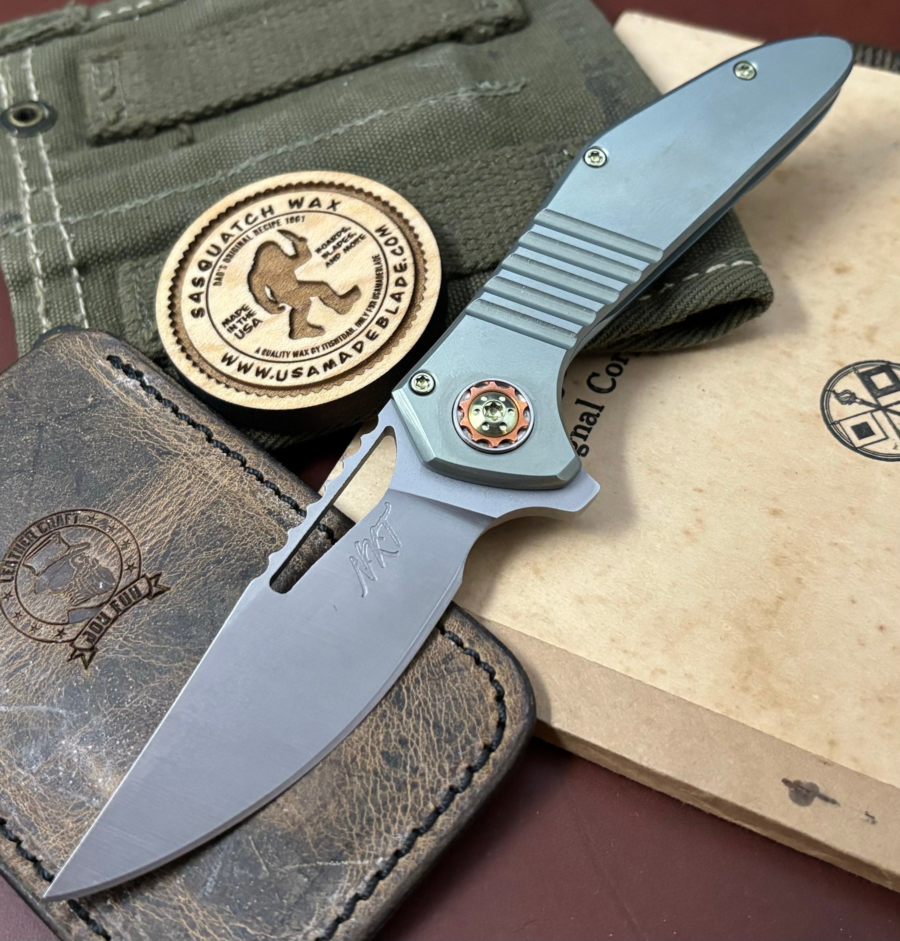 NK&T Custom Hydra Framelock Folding Knife - 5/32