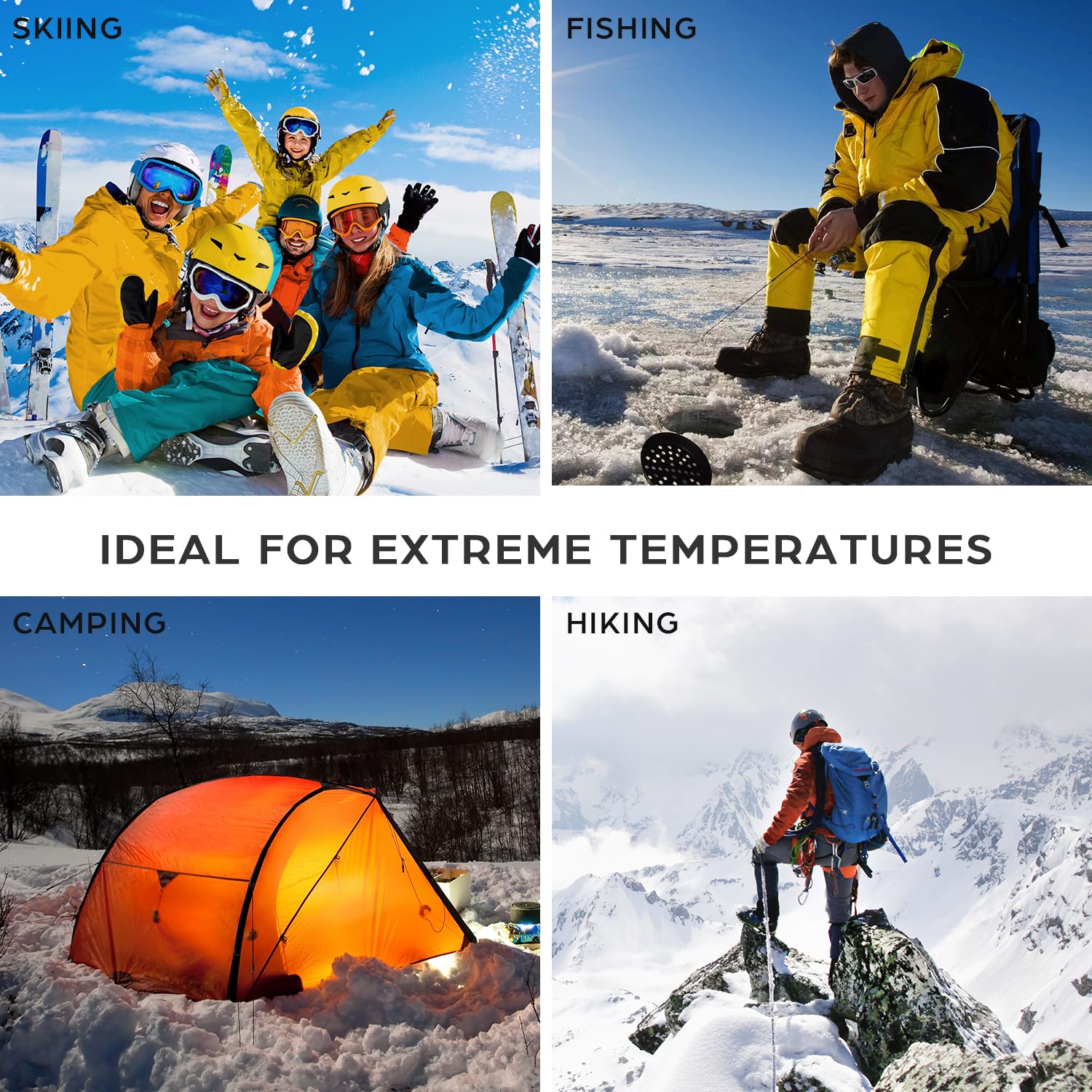 DG Hill Winter Thermal Socks for Men & Women - Insulated Warm Socks for Cold Weather, Snow & Outdoor Activities - Thick Heated Socks for Hiking, Skiing & Winter Sports