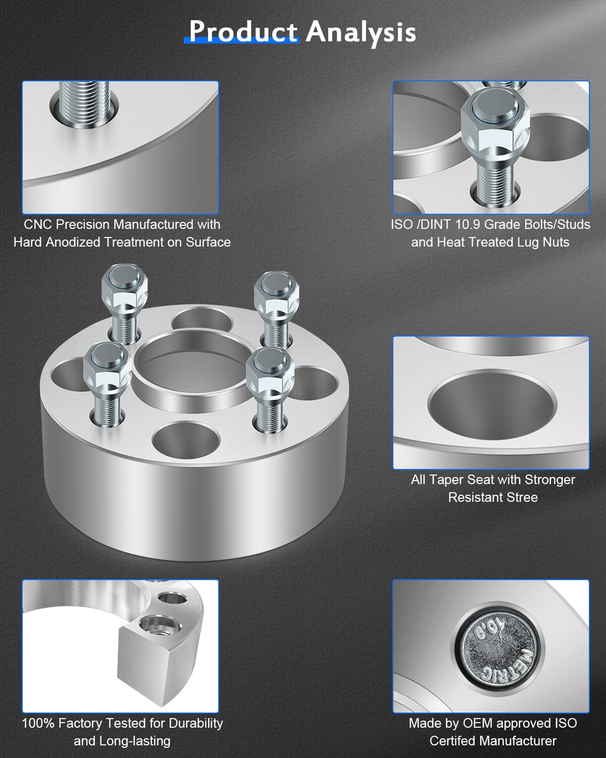 ECCPP 2PCS 4x100 2 Inch Wheel Spacers - Hubcentric 4 Lug 4x100mm to 4x100mm - Compatible with Chevette, Lebaron, Caravan, Charger - Perfect for Enhanced Wheel Fitment & Performance Upgrades