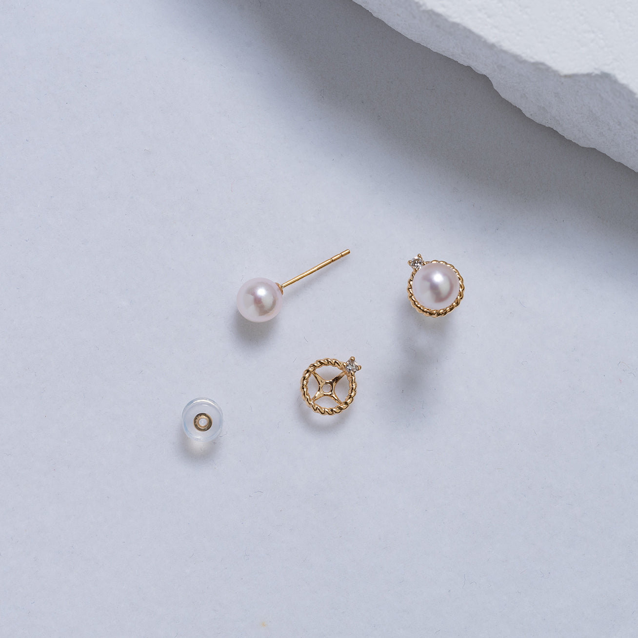 18K Solid Gold Diamond Akoya Hanadama Pearl Earrings for Women - Luxury Pearl Jewelry Gift for Wedding, Anniversary & Special Occasions