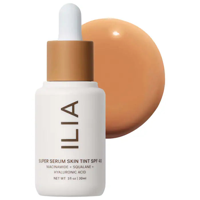 ILIA Super Serum Skin Tint SPF 40 - Lightweight Tinted Moisturizer with Skincare Benefits & Sun Protection | Perfect for Daily Wear, Natural Makeup Look & Sun Defense